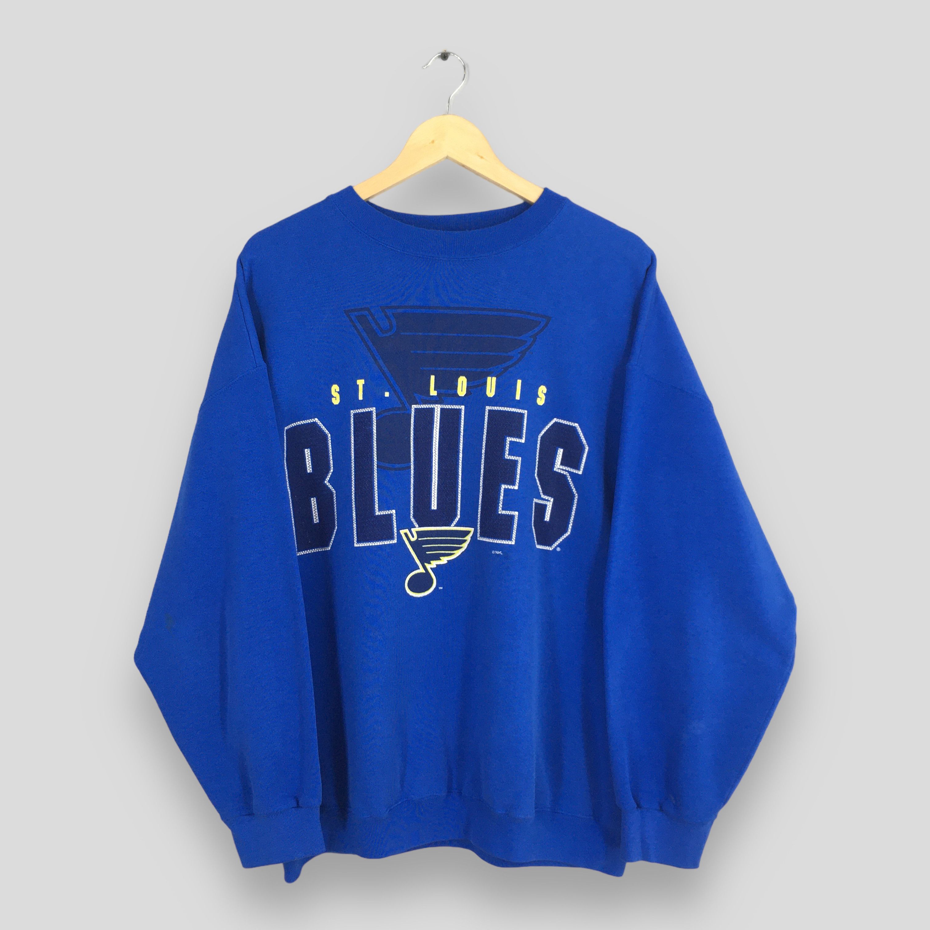 NHL Vintage 90s St. Louis Blues NHL Sweatshirt XLarge Size US XL / EU 56 / 4 - 1 Thumbnail