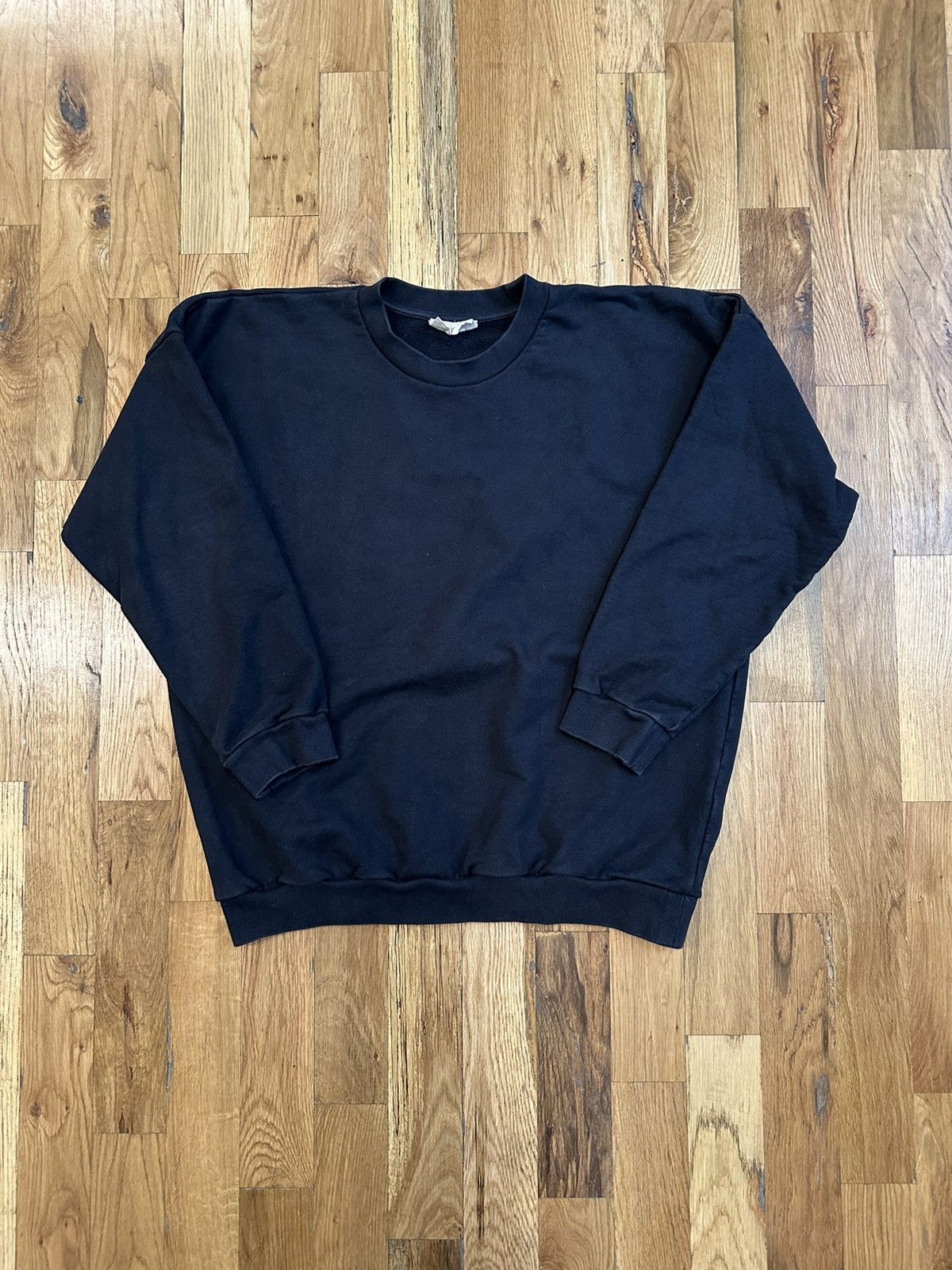 image of Fear Of God Sixth Collection Black Crewneck Size Xl, Men's