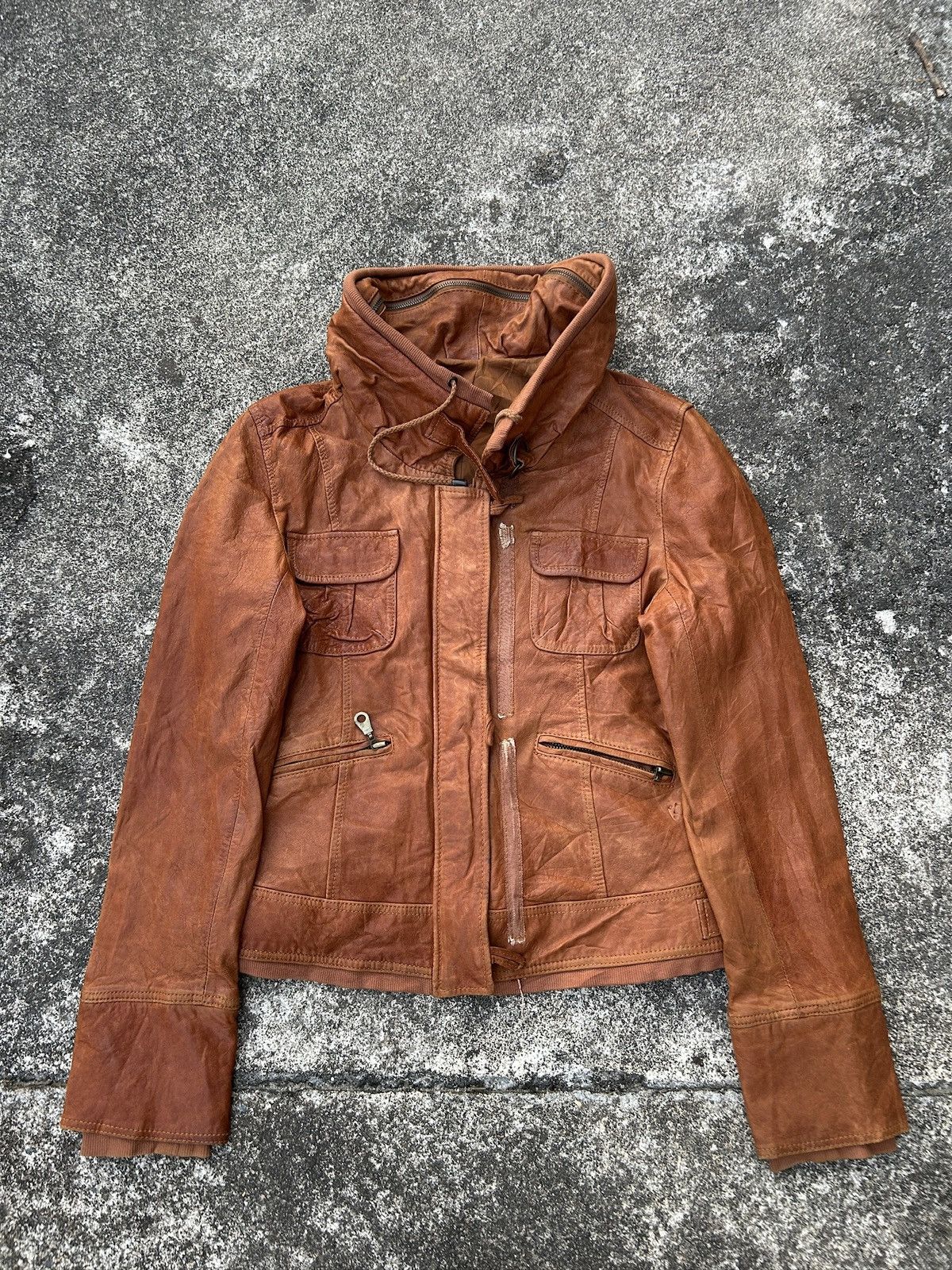 00s archive Y2k Leather Jacket