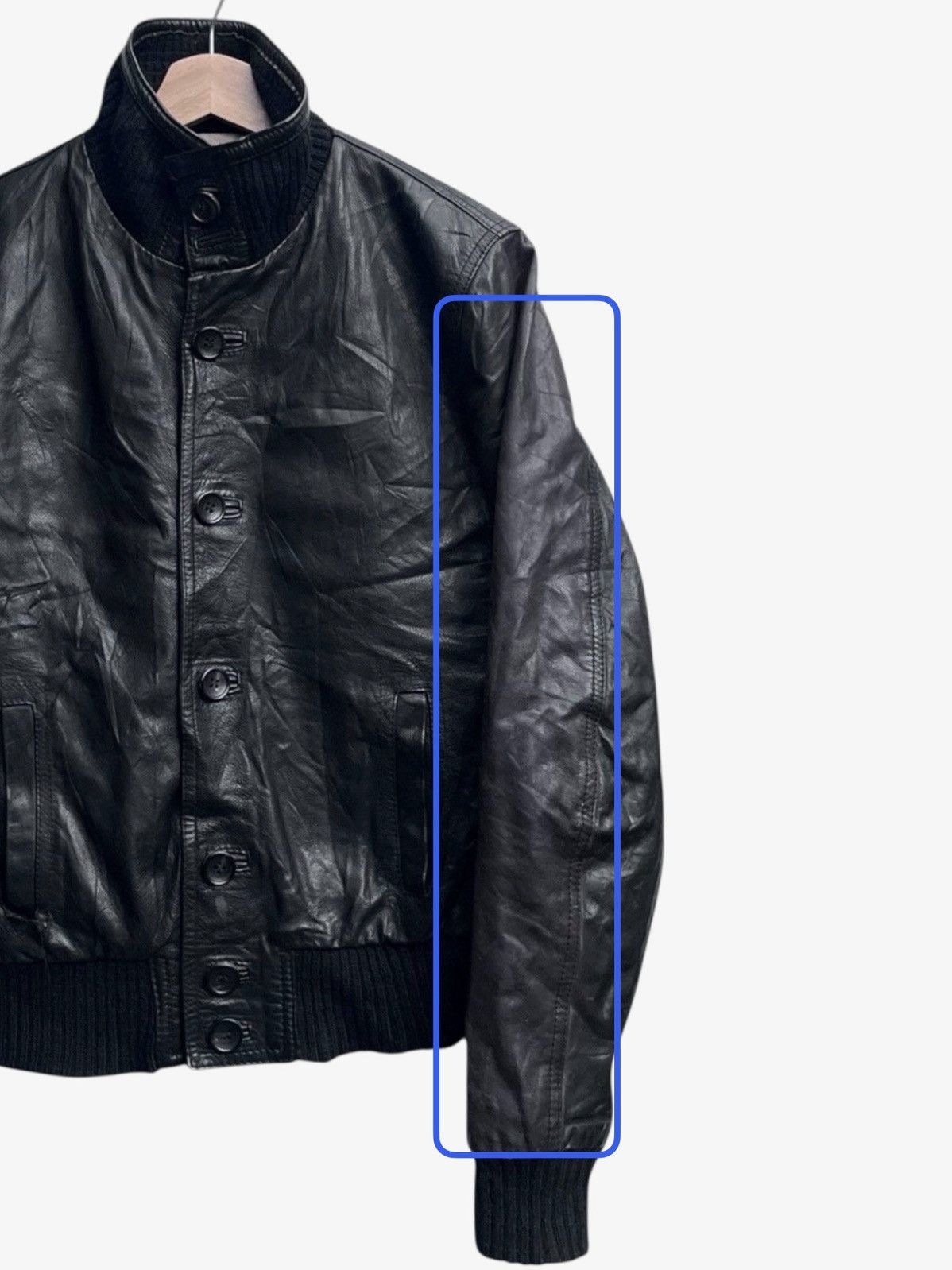 Dacute Dacute Ribbed Crop Leather Jacket Made in Italy Size US M / EU 48-50 / 2 - 8 Thumbnail