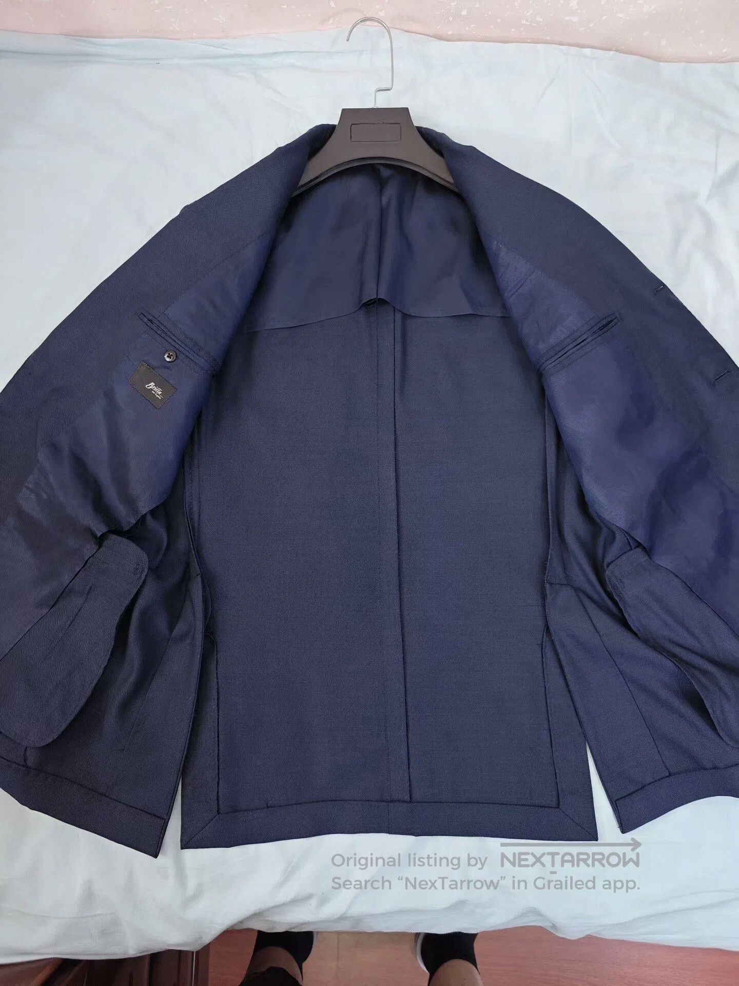 Ring Jacket Navy Wool Silk Blend Suit Jacket. Size US M / EU 48-50 / 2 - 6 Thumbnail