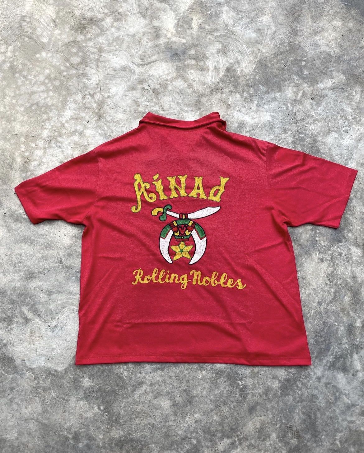 Vintage Vintage Crimson Bowling Shirt Half-button Billy Jack🍷 1960's Size US L / EU 52-54 / 3 - 2 Thumbnail