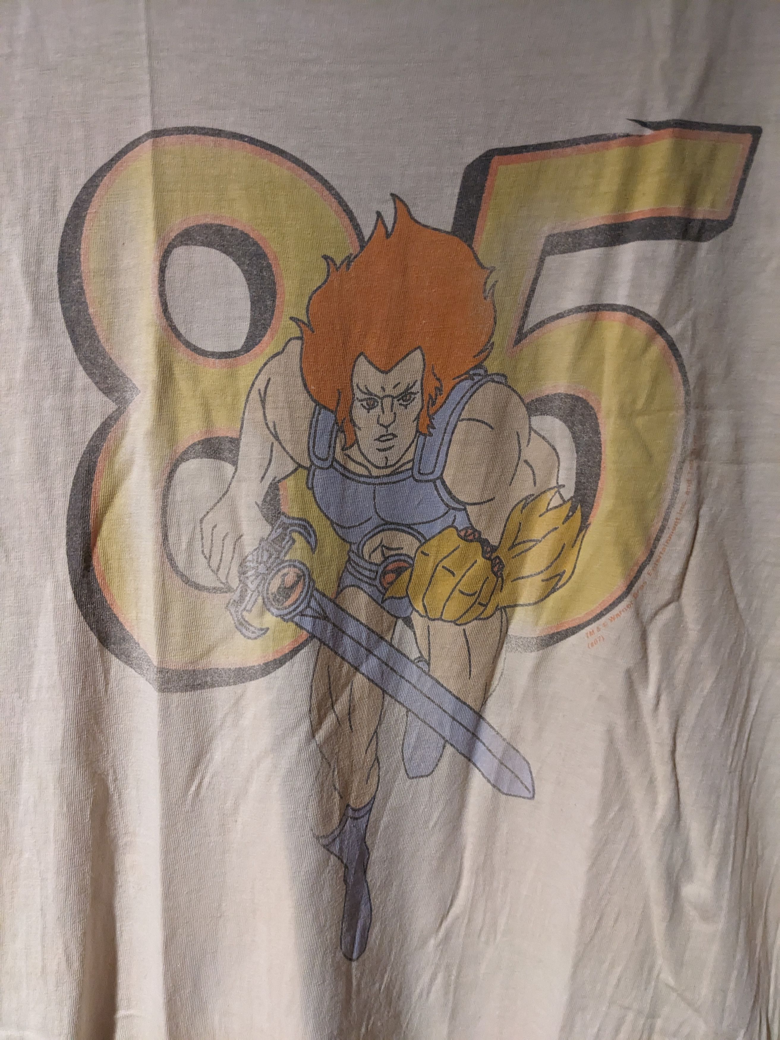 Cartoon Network Vintage 2007 Thundercat Lion-O Beige Yellow Small T-Shirt Size US S / EU 44-46 / 1 - 2 Thumbnail