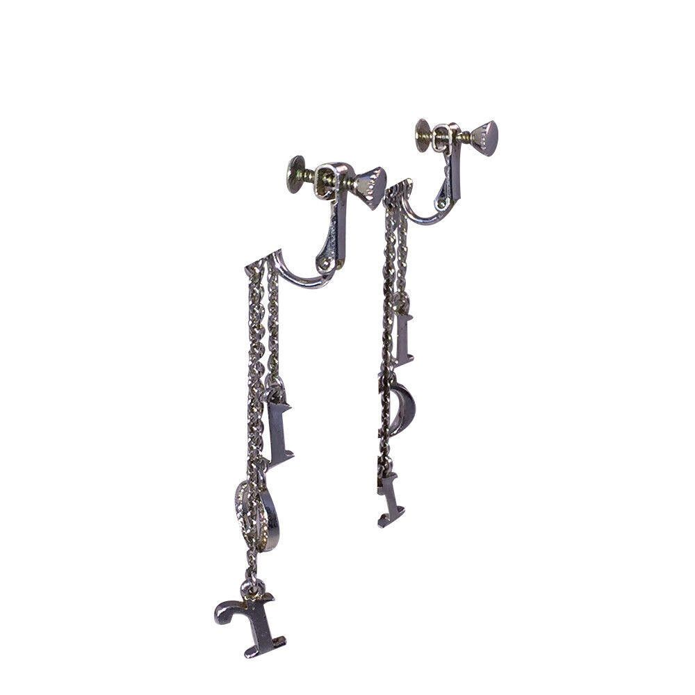 Dior Christian Dior Monogram Dangle Signature Rhinestone Earrings Size ONE SIZE - 5 Thumbnail