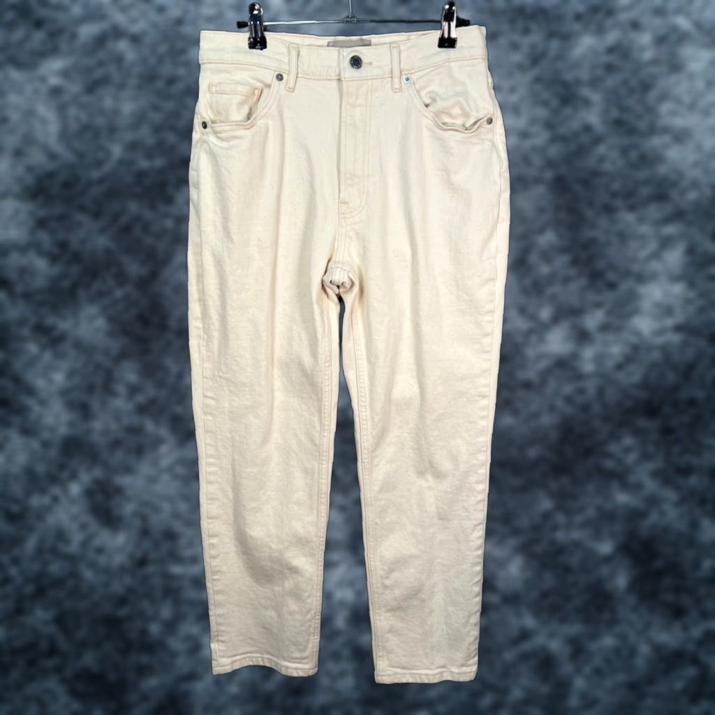 Everlane Everlane Womens 28 Ivory Crop The Original Cheeky Jean Organic Cotton Denim 5-Pocket 90s Style Size 28" / US 6 / IT 42 - 1 Thumbnail