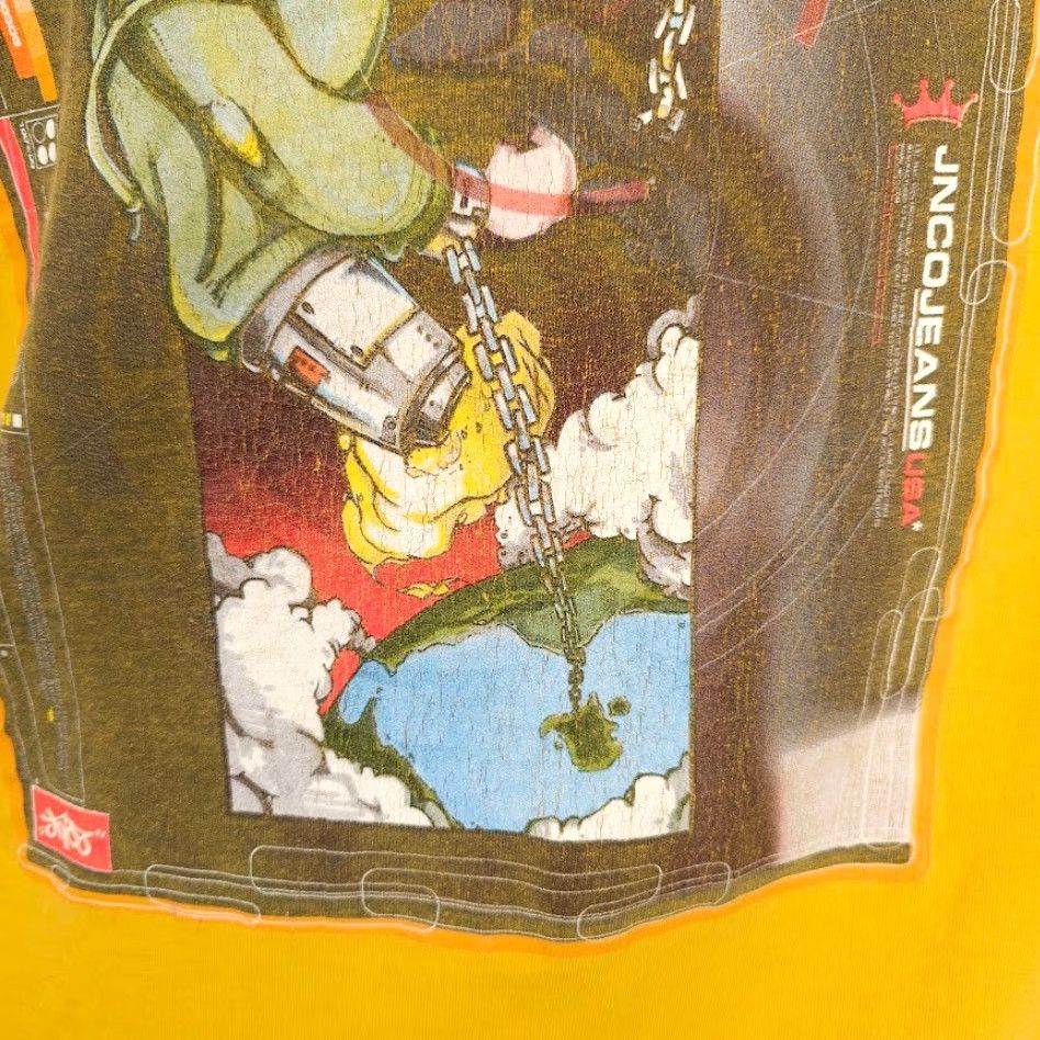 JNCO VINTAGE JNCO TSHIRT Mens Size Medium Yellow 90s Graffiti Rave Made In USA Shirt Size US M / EU 48-50 / 2 - 4 Thumbnail