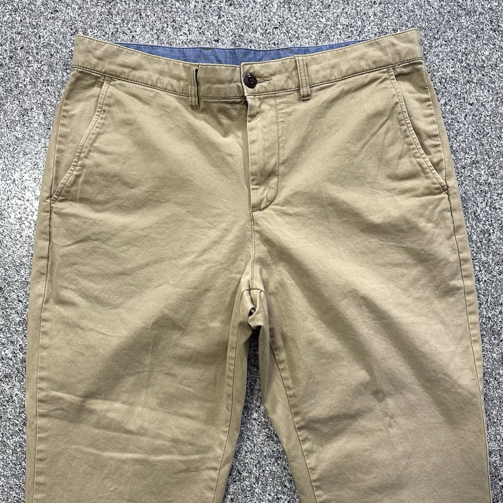 Vintage VINTAGE LL Bean Khaki Pants Mens 35x27 Lakewashed Straight Stretch Standard Fit Beige Shirt Size US 35 - 2 Thumbnail