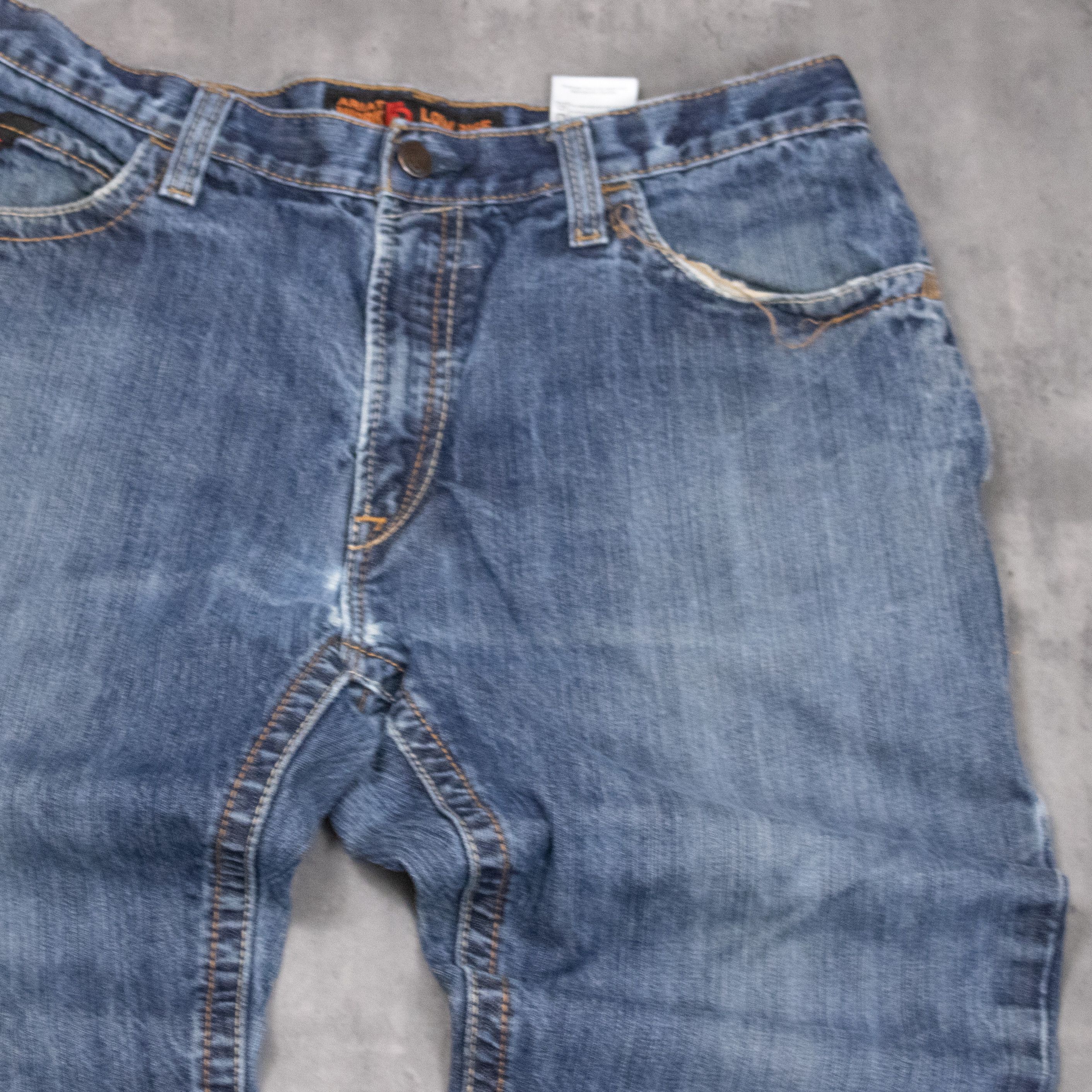 Carhartt Vintage Y2K Arti Works Thrashed Baggy Workwear Denim Jeans Size US 34 / EU 50 - 6 Thumbnail