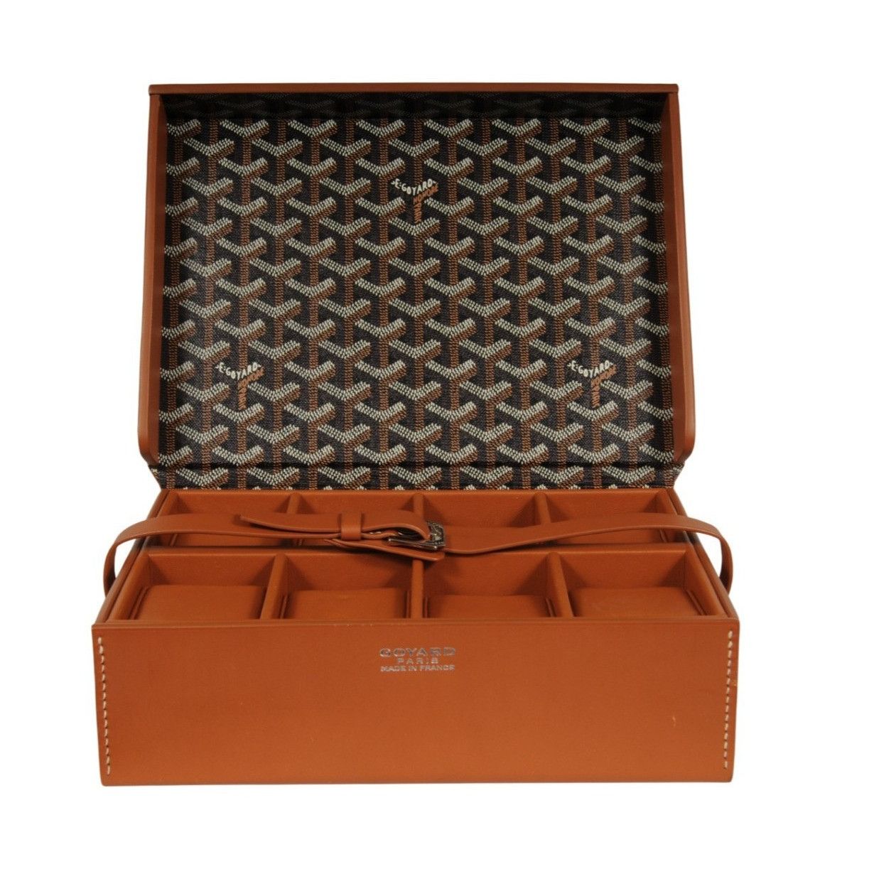 Goyard Montre De Voyage Eight Watch Box Black Tan Travel Trunk Size ONE SIZE - 1 Thumbnail