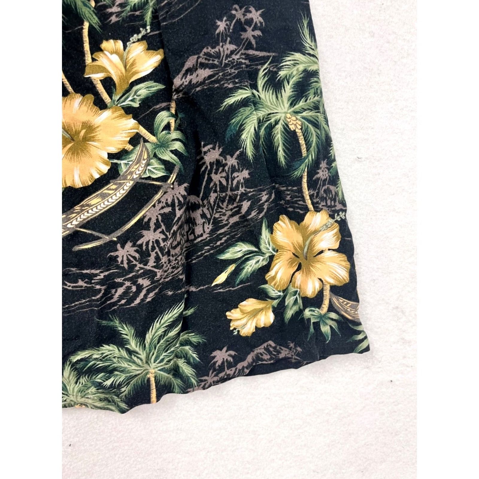 ALOHAS VINTAGE Aloha Hut Hawaiian Floral Sleeveless Tank Top L Women Black Hawaiin Floral Rayon 90s 00s Womens L Size L / US 10 / IT 46 - 5 Thumbnail