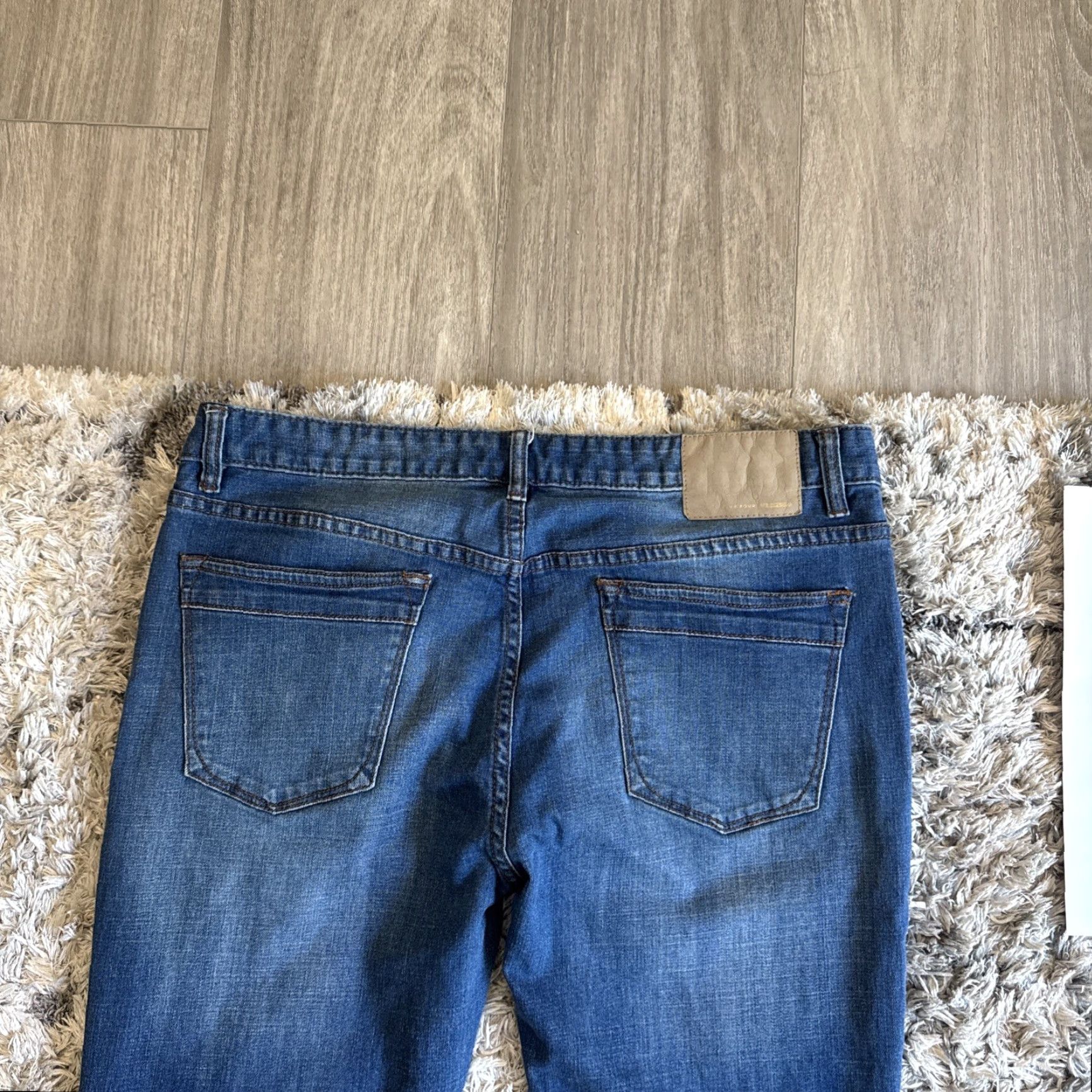 Robert Geller Robert Geller + Five Four Blue Denim Straight Stretch Fit Jeans Men 36x32 - Jeans - Blue - Men - 36x32 Size US 36 / EU 52 - 3 Thumbnail