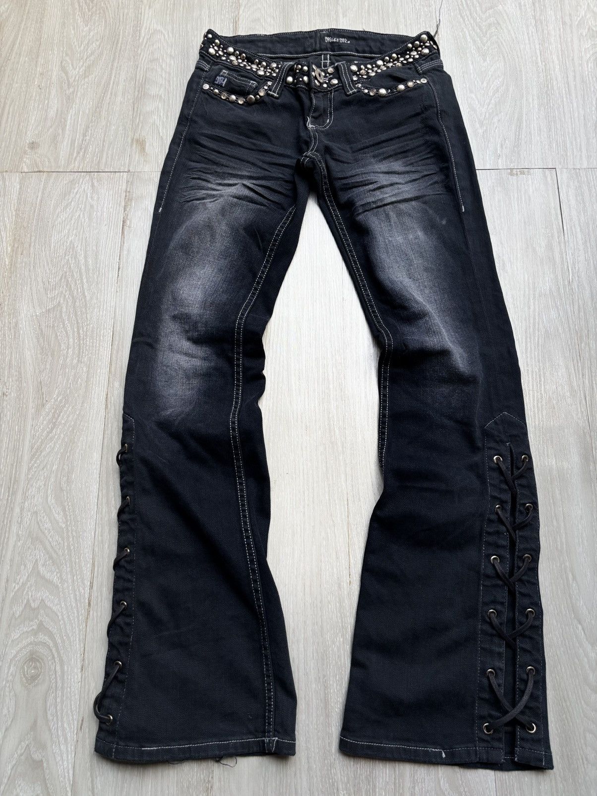 14th Addiction MISSME laceup flare jeans Size US 26 / EU 42 - 1 Thumbnail