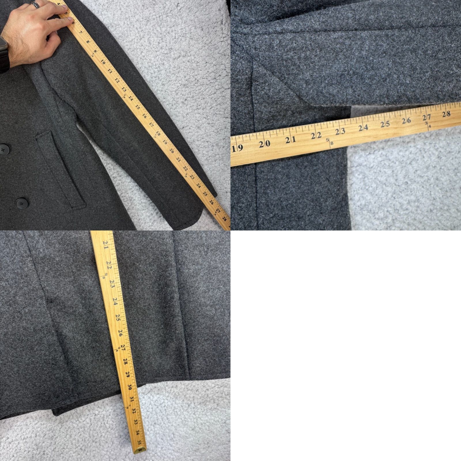 Old Navy Old Navy Peacoat Double Breasted Gray Jacket Lined Men's Size Large Size US L / EU 52-54 / 3 - 8 Thumbnail