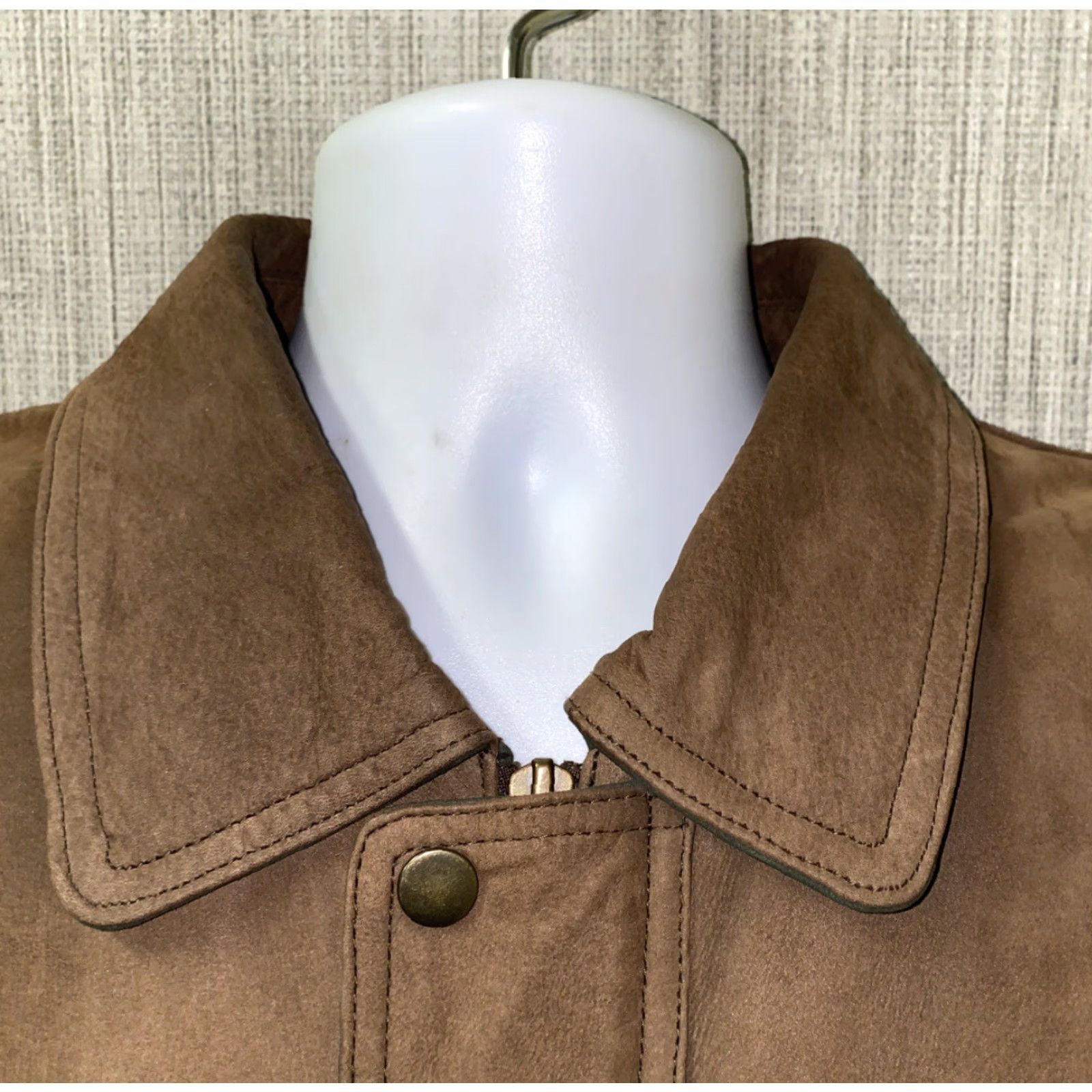Vintage Reed Jacket Brown Leather Suede Plaid Lined Full Zip Size 40 Mens Size US XXS / EU 40 - 3 Thumbnail