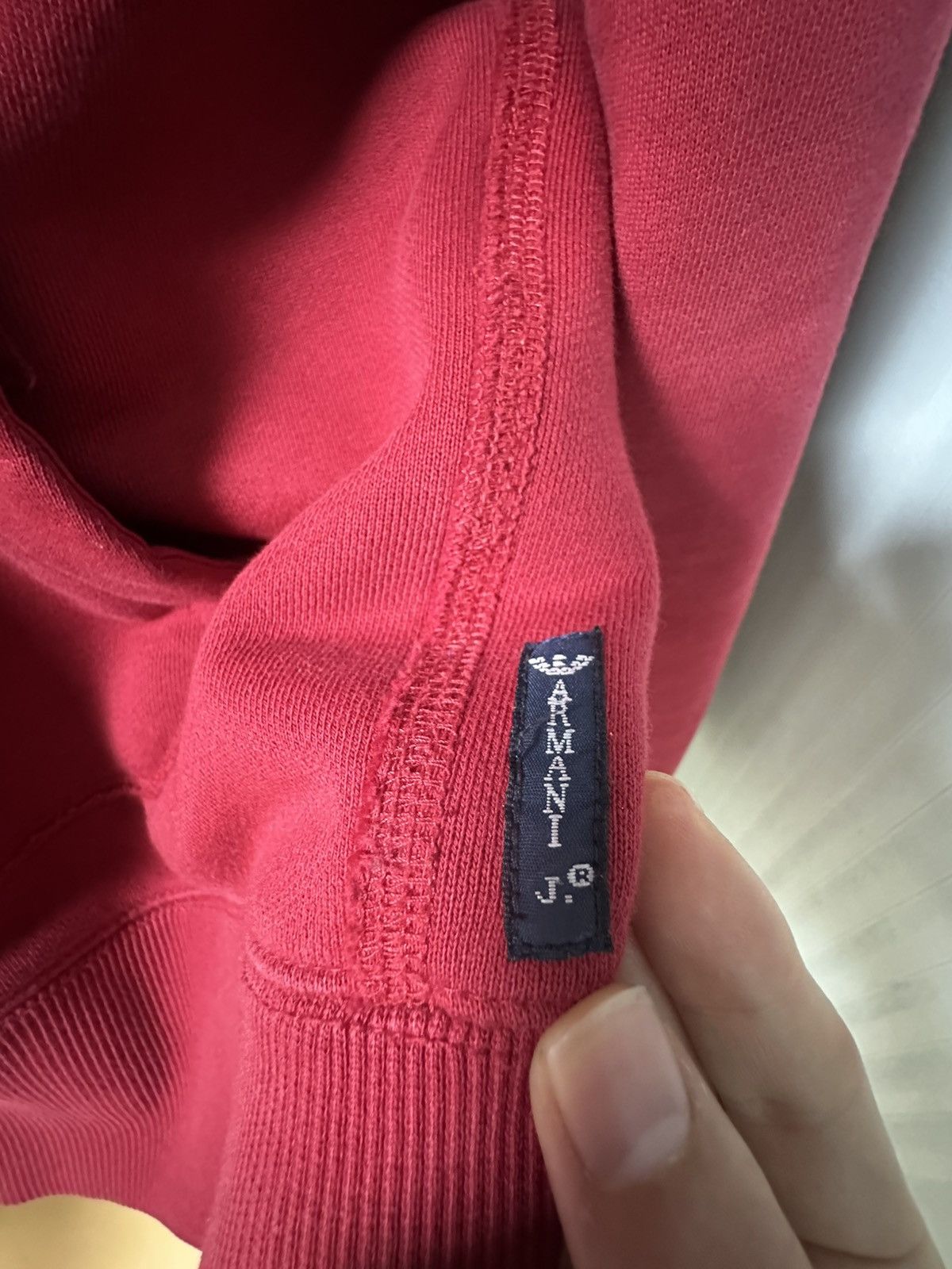 Armani AJ Armani Jeans Red Zip Hoodie Size US M / EU 48-50 / 2 - 6 Thumbnail