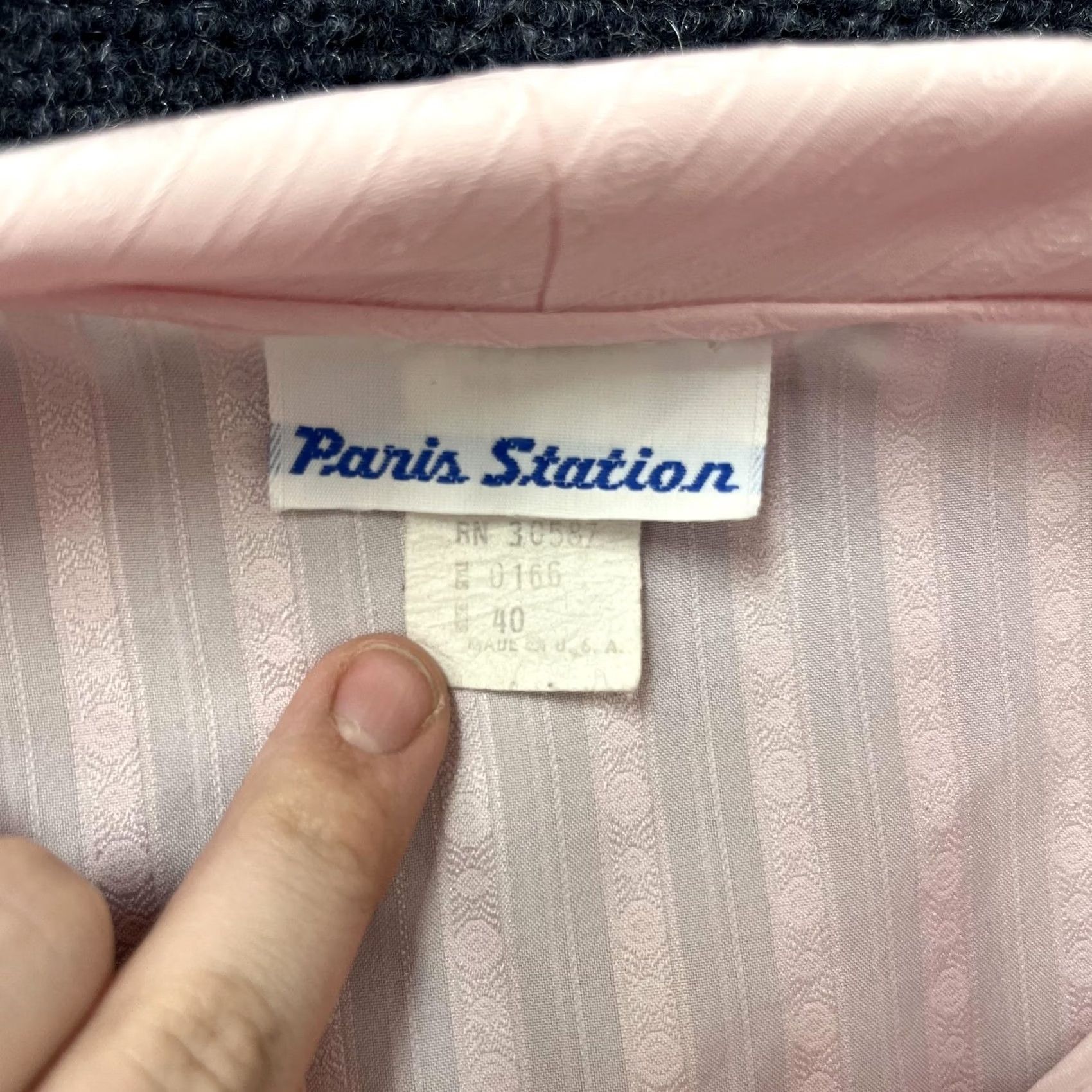Vintage VINTAGE Paris Station Blouse Womens 40 Pink Striped Tie Neck Long Sleeve USA Blouse Size S / US 4 / IT 40 - 2 Thumbnail
