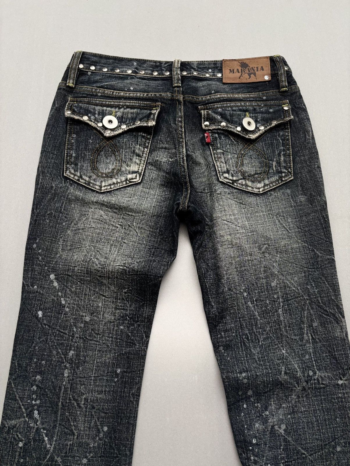 Japanese Brand Maraxia distressed flare jeans Size US 27 - 6 Thumbnail