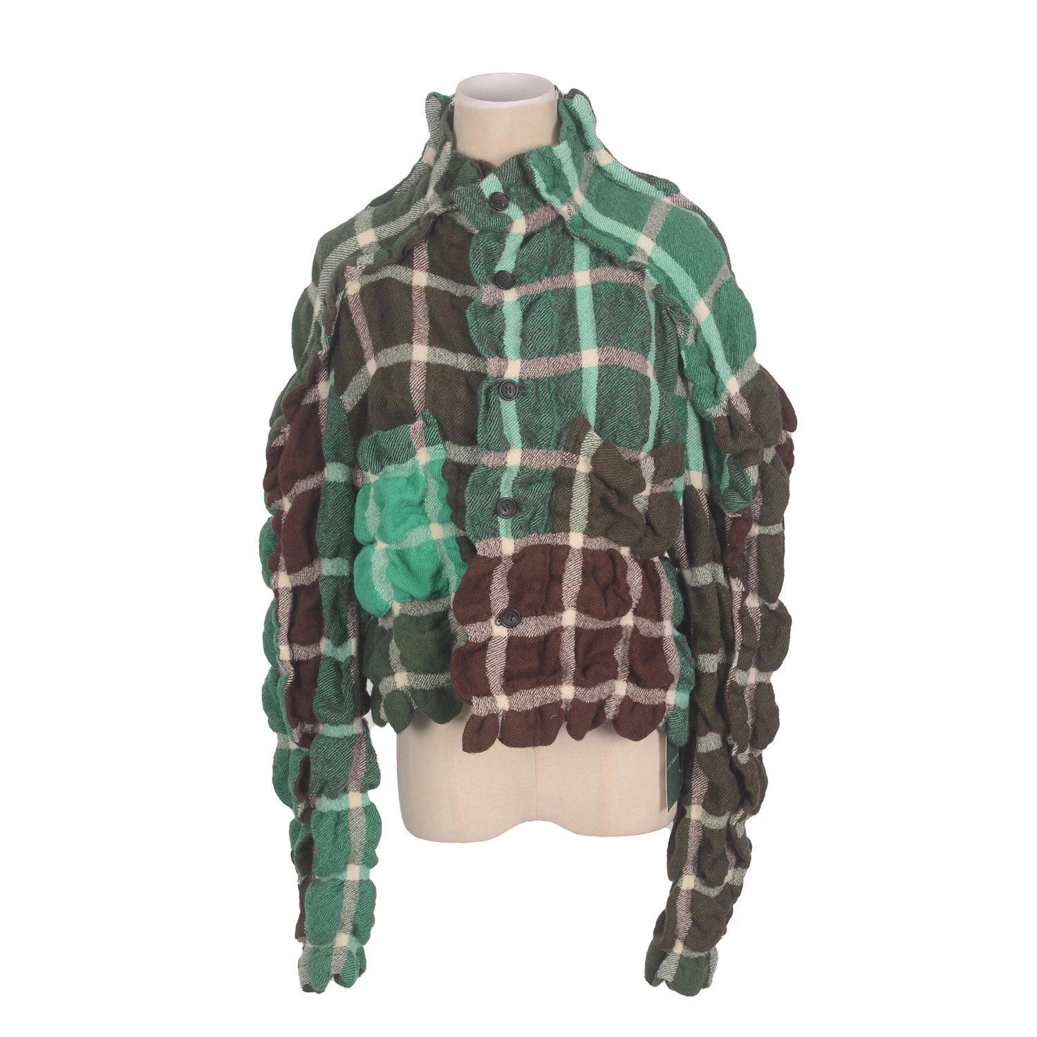 Issey Miyake Issey Miyake panelled grid wool/nylon/spandex Jkt M Size M / US 6-8 / IT 42-44 - 1 Thumbnail