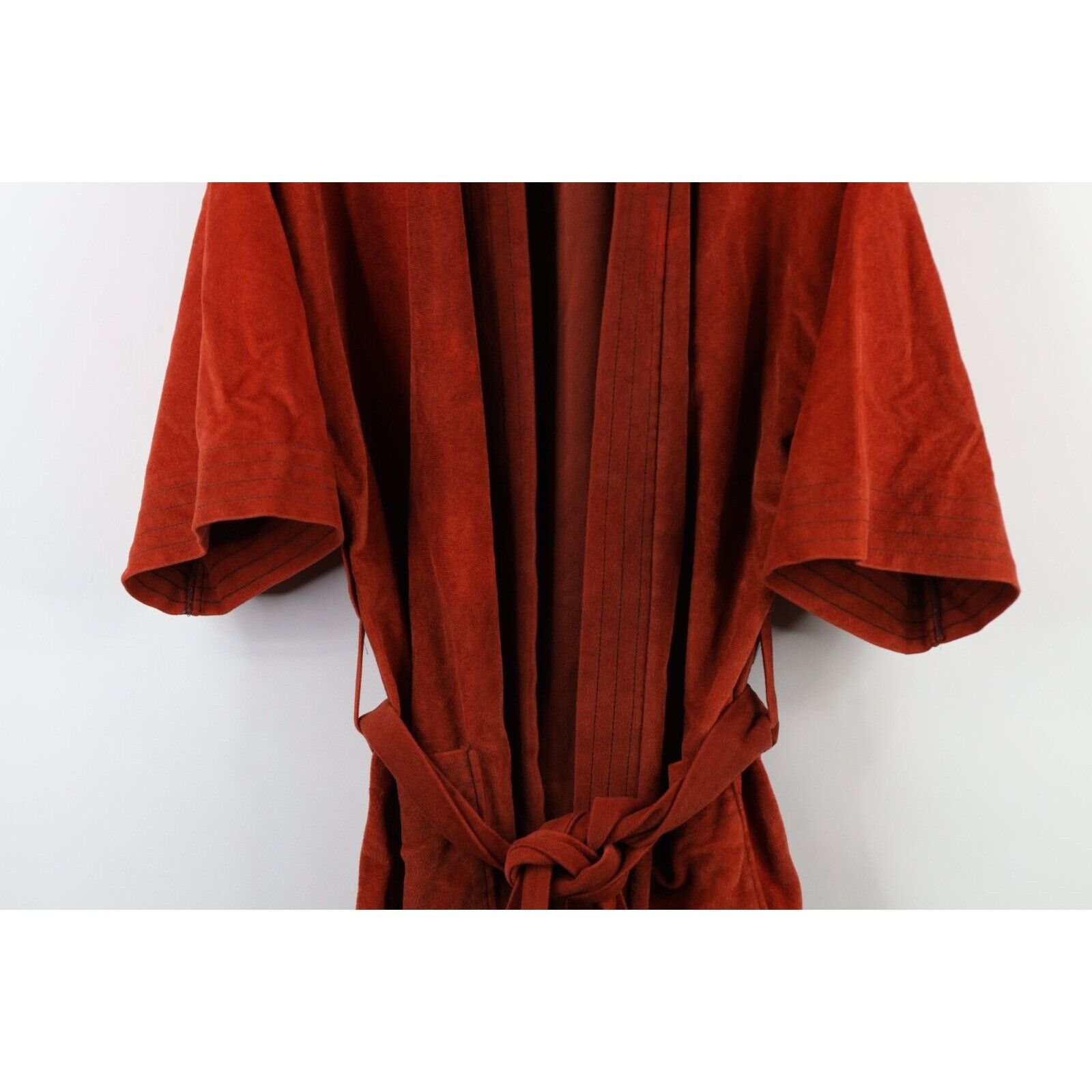 Vintage Vintage 70s Streetwear Sun Faded Velvet Velour Belted Robe Size US L / EU 52-54 / 3 - 3 Thumbnail