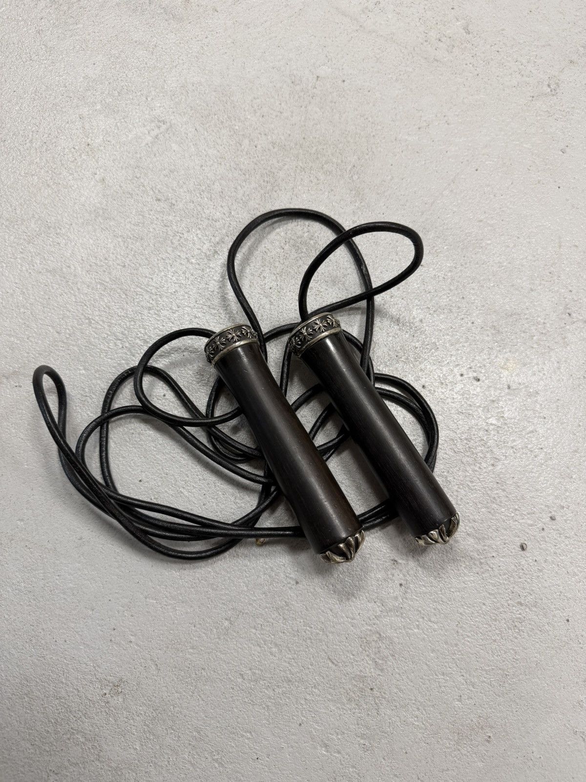 Chrome Hearts Chrome Hearts Mahogany Ebony Wood Handle Skipping Jump Rope Size ONE SIZE - 8 Thumbnail