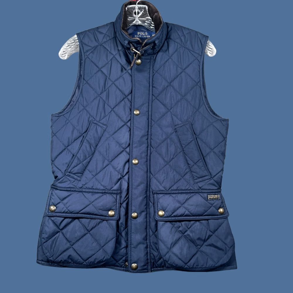Polo Ralph Lauren Polo Ralph Lauren Mens S Blue Diamond Quilted Vest Leather Trim Corduroy Collar Size US S / EU 44-46 / 1 - 1 Thumbnail