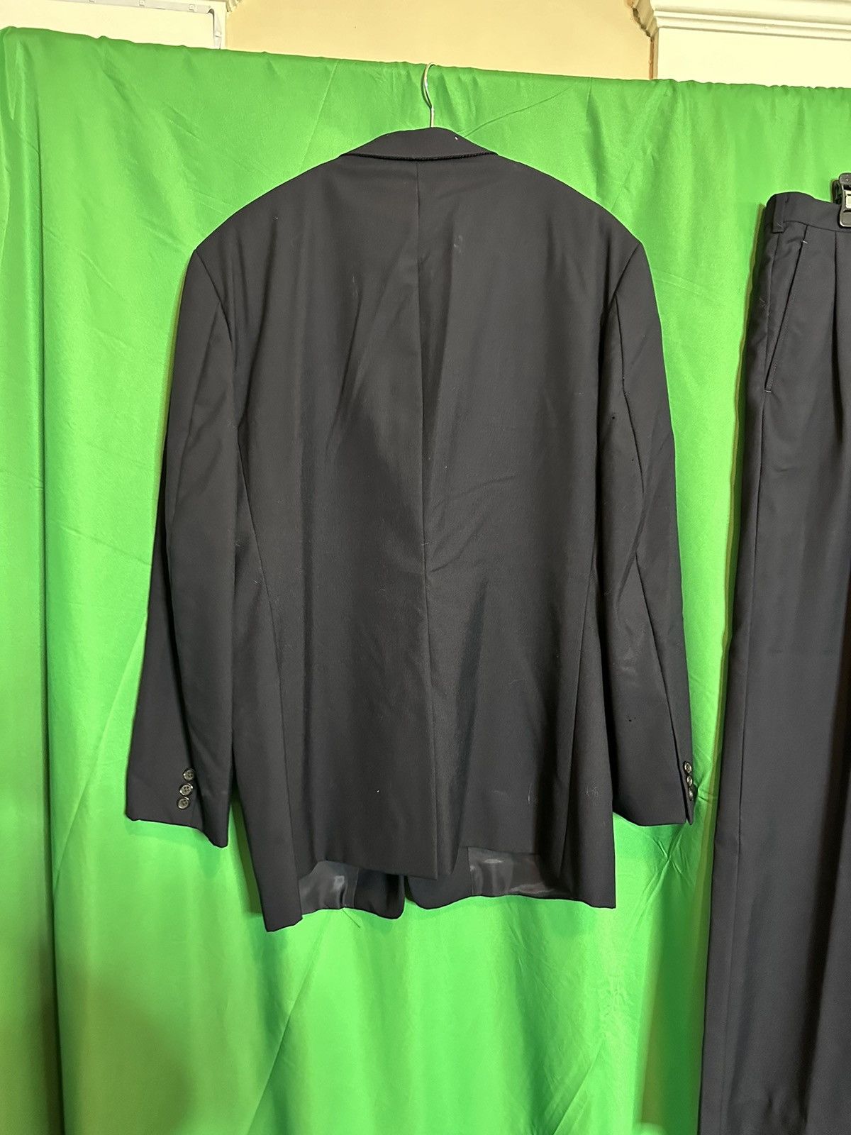 Designer ROTHMAN’S New York $1400 navy blue wool 2pc suit Size 44R - 5 Thumbnail