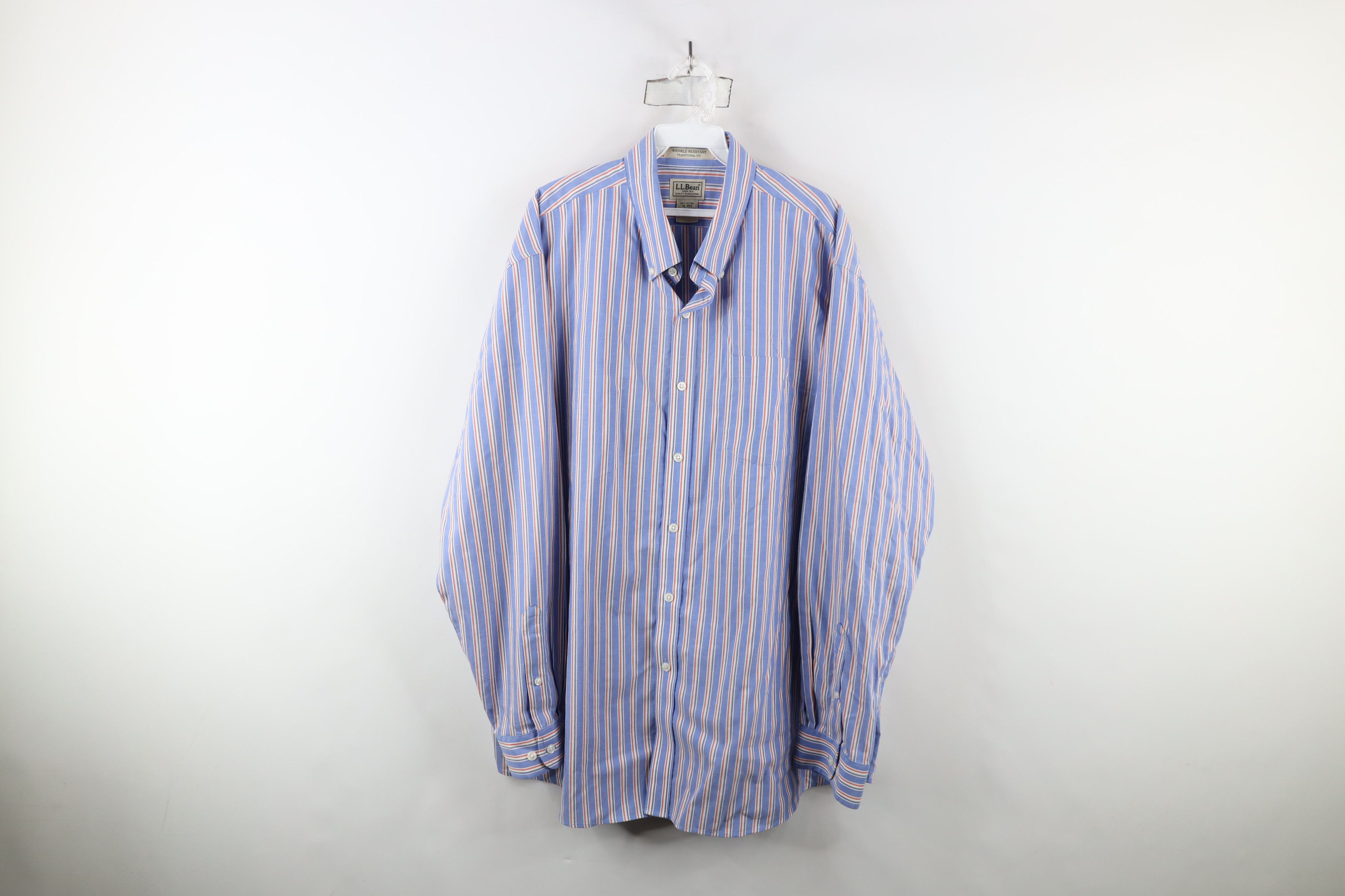 L.L. Bean × Vintage Vintage LL Bean Resistant Striped Collared Button Down Shirt Size US XL / EU 56 / 4 - 1 Thumbnail