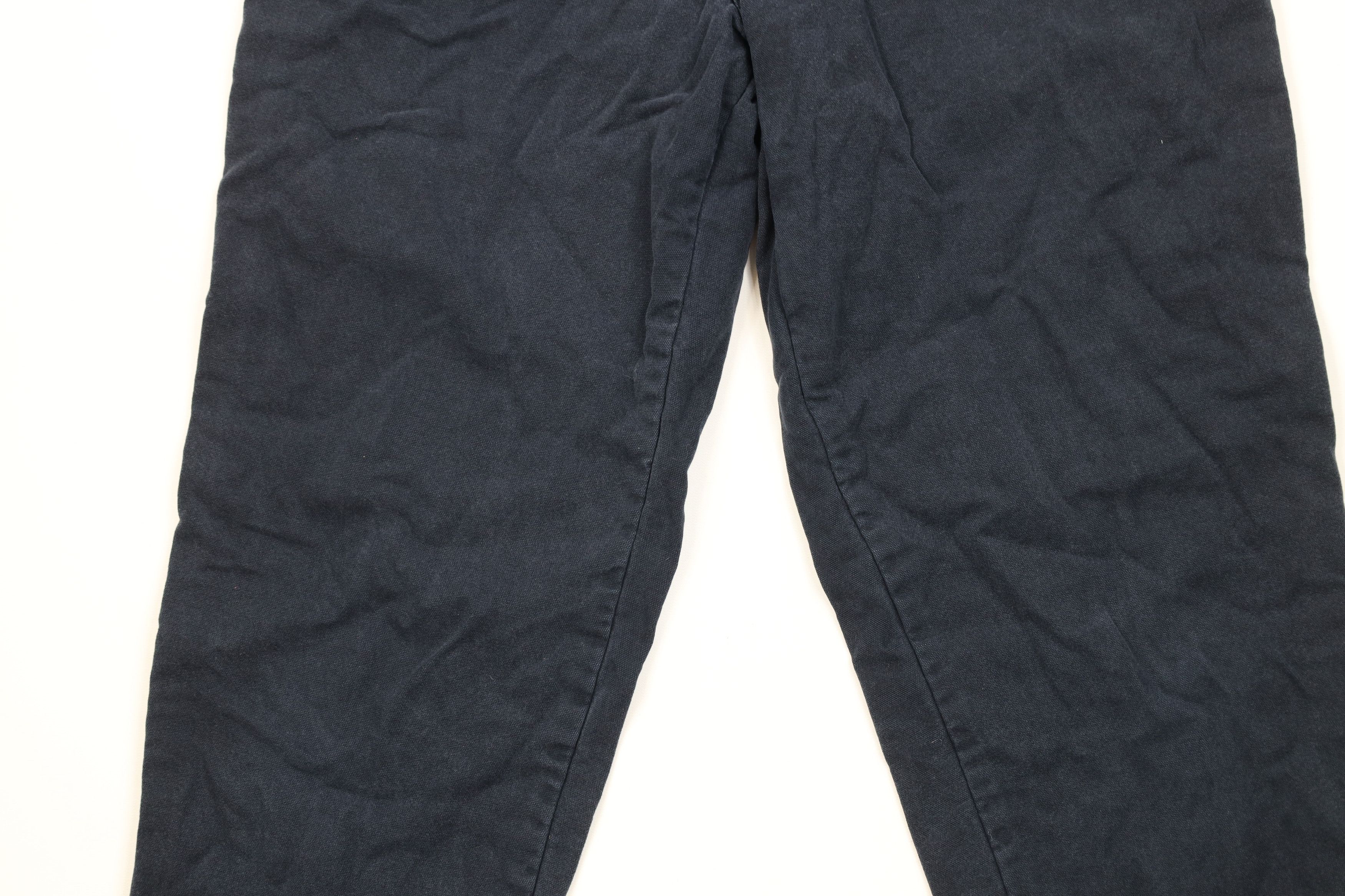 L.L. Bean Vintage 90s LL Bean Flannel Lined Canvas Pants Navy Blue USA Size 27" / US 4 / IT 40 - 4 Thumbnail