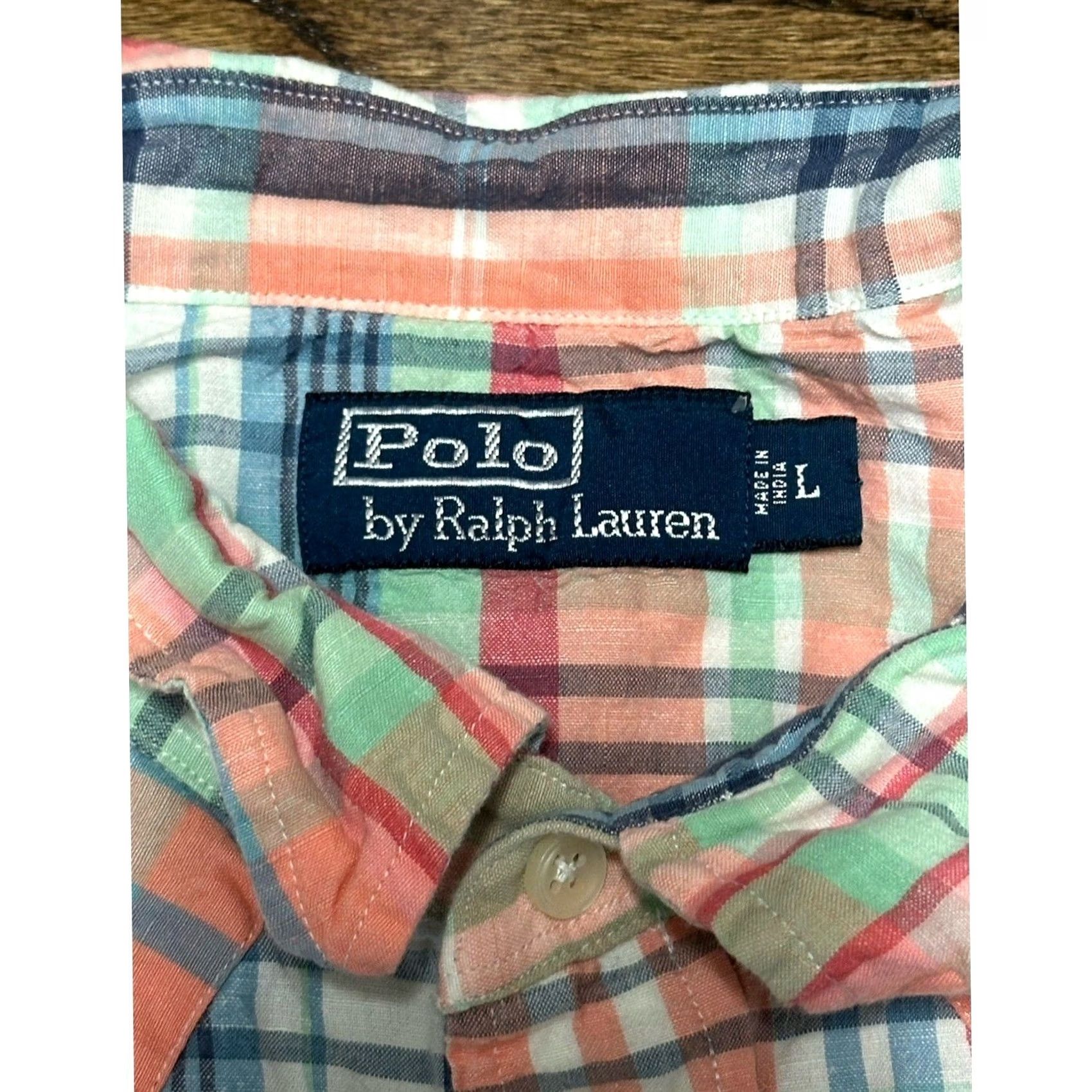 Polo Ralph Lauren Polo Ralph Lauren Shirt Mens L Plaid Linen Blend Western Cowboy Pearl Snap Size US L / EU 52-54 / 3 - 4 Thumbnail