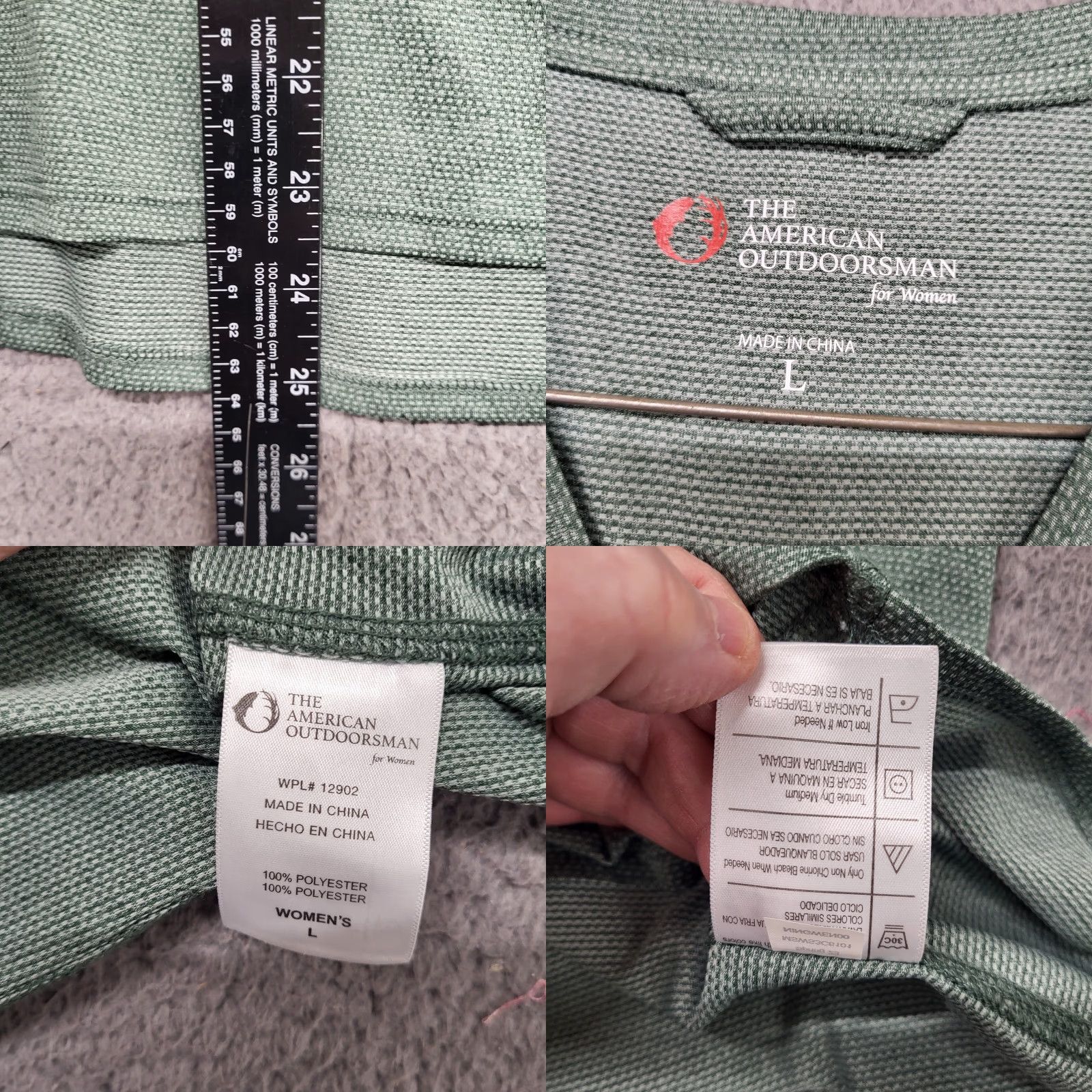 Vintage The American Outdoorsman Shirt Women L Sage Green Short Sleeve Casual Knit Polyester Basic Summer Outdoor Size L / US 10 / IT 46 - 9 Thumbnail
