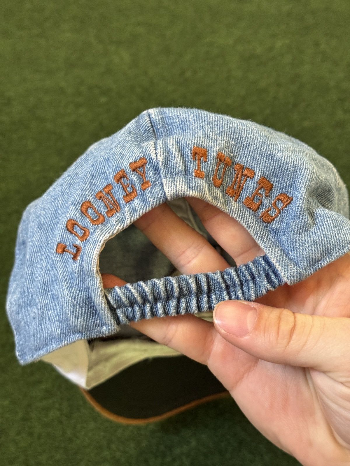 Vintage × Warner Bros Vintage 90s Taz Looney Tunes Cowboy Western Denim Cap Hat Size ONE SIZE - 6 Thumbnail