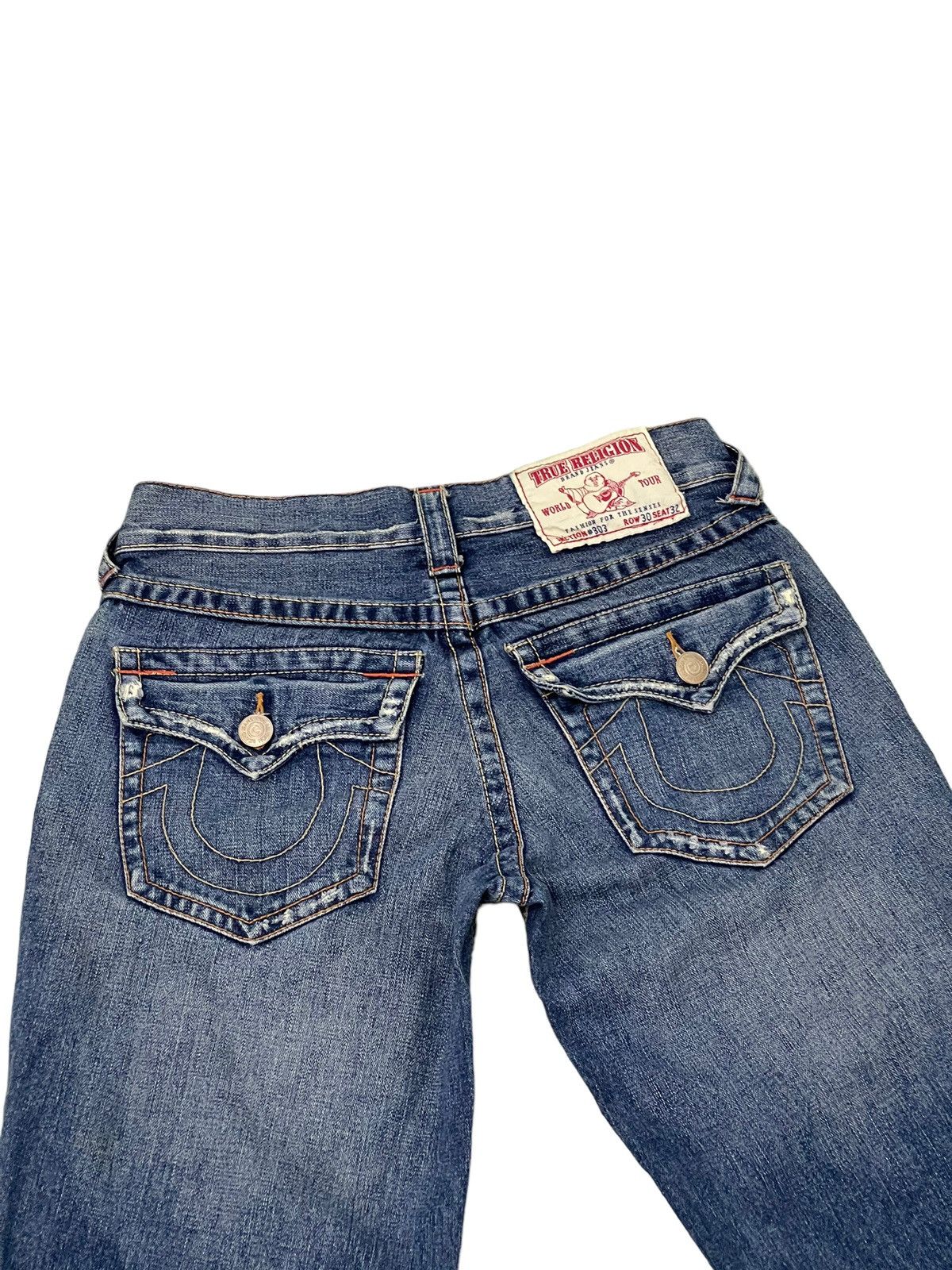 Japanese Brand Flare Jeans True Religion USA Distres Low Rise Boot Cut 7🟦1 Size US 30 / EU 46 - 17 Thumbnail