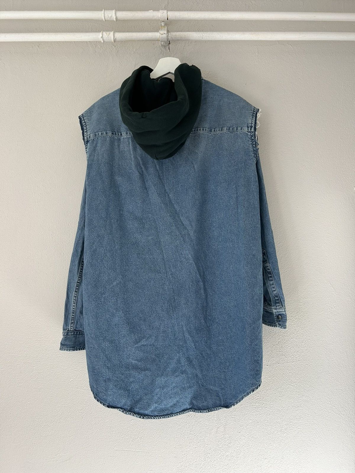 Balenciaga Layered Denim and Flannel Shirt w/ Removable Denim Vest Size US M / EU 48-50 / 2 - 7 Thumbnail