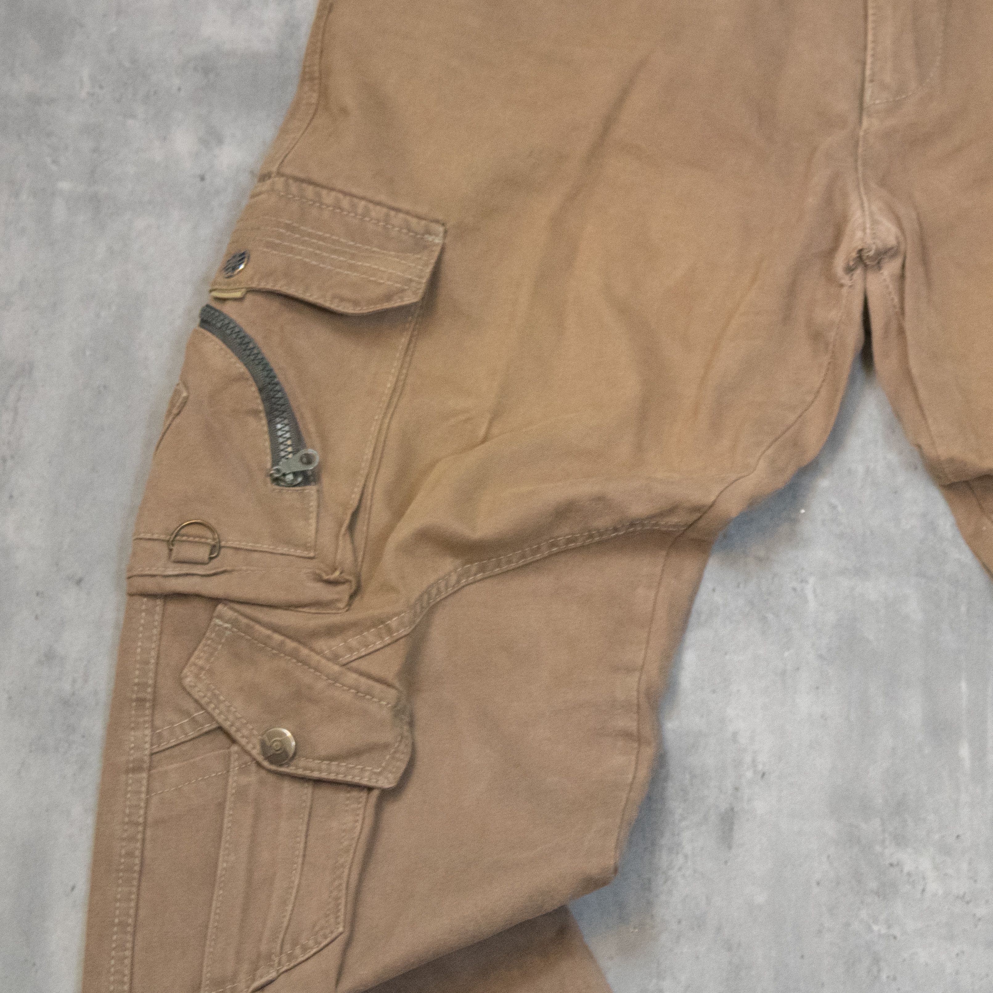 Japanese Brand Y2K 2000's Japanese Relax Baggy Wide Brown Cargo Pant's Size US 36 / EU 52 - 8 Thumbnail