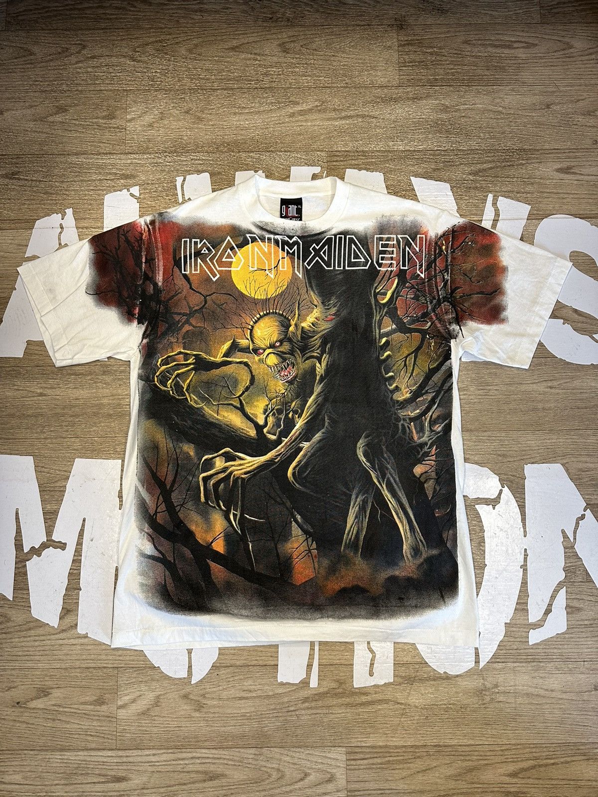 image of Giant x Vintage Iron Maiden in White, Men's (Size XL)