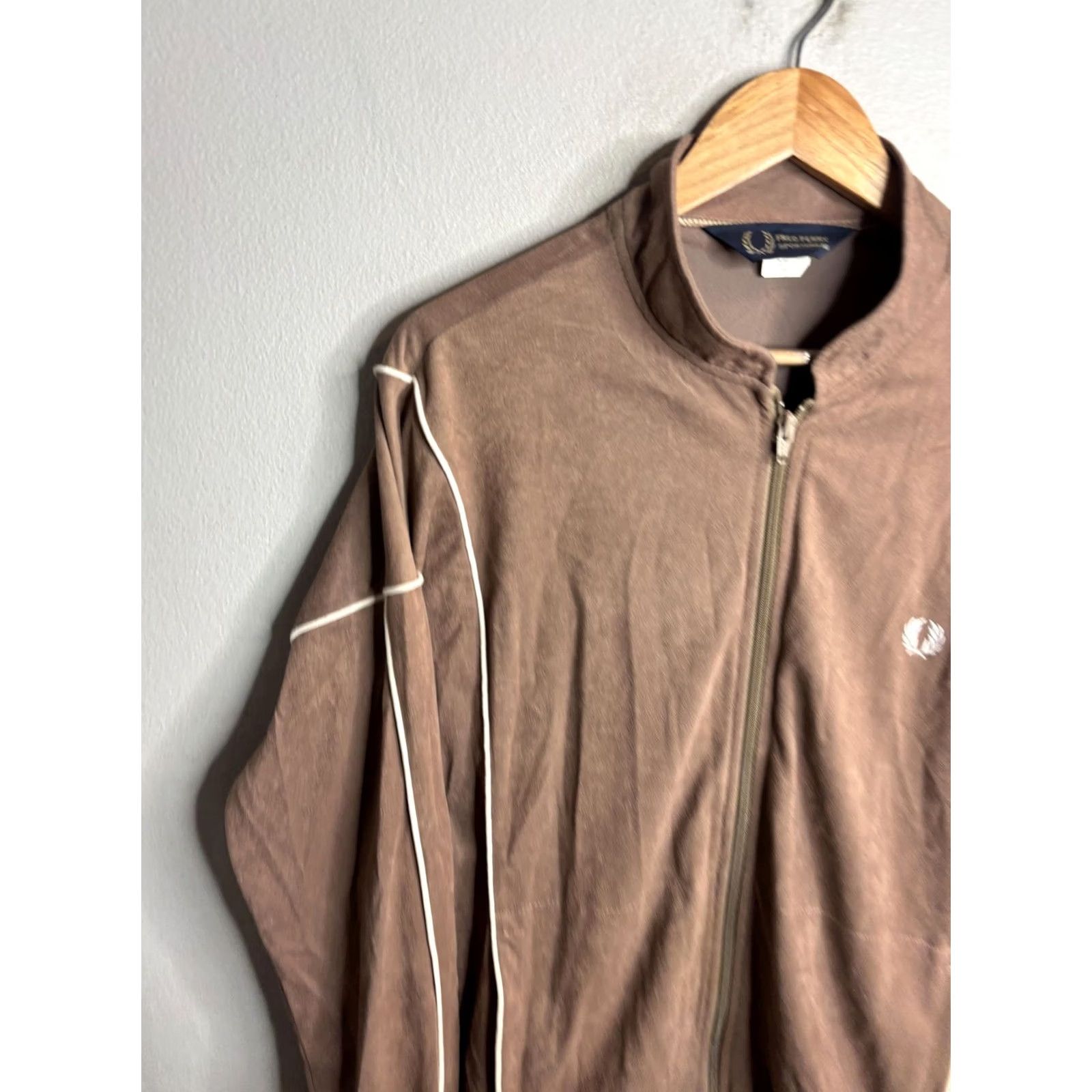 Fred Perry Fred Perry Track Jacket Mens Small Brown Sportswear Full Zip Lined Size US S / EU 44-46 / 1 - 2 Thumbnail