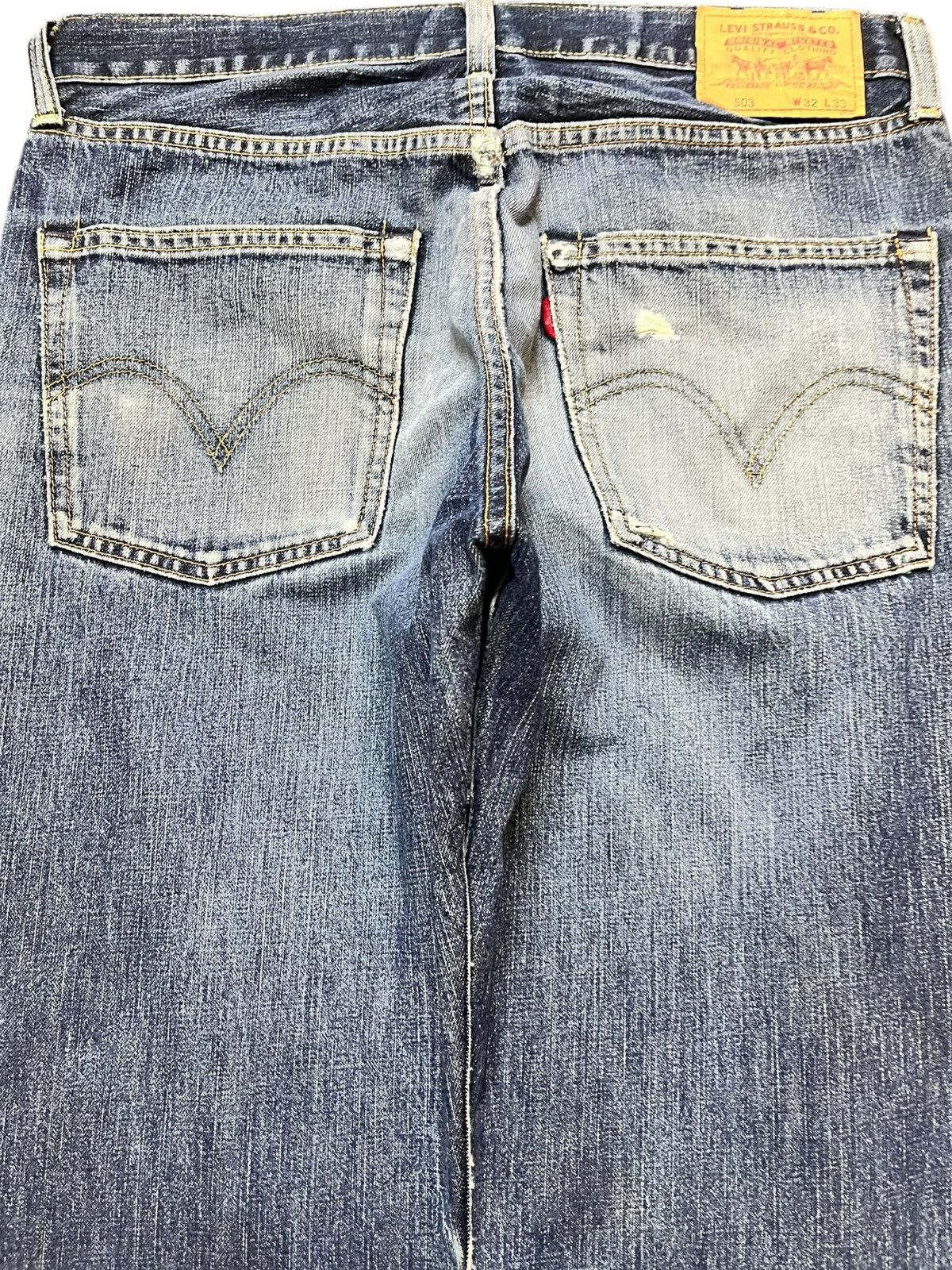 Levi's Vintage Levi’s 503 Faded Grunge Whiskers Denim Size US 33 - 6 Thumbnail