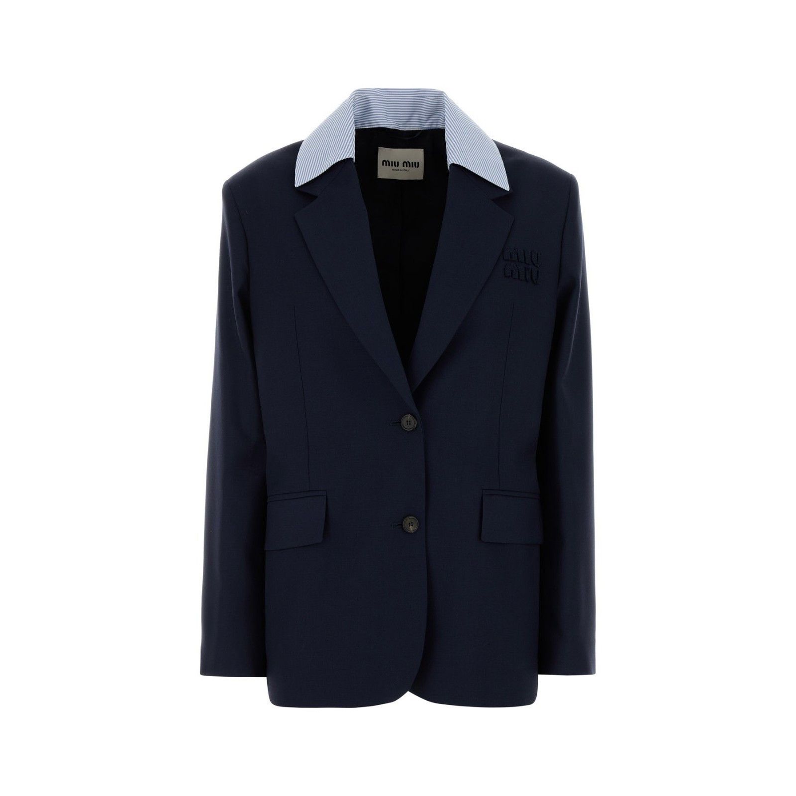 MIU MIU Navy Blue Wool Blazer New & Authentic (womens size:I