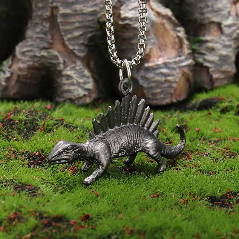 Jewelry Retro Dinosaur Pendant Necklace Size ONE SIZE - 1 Thumbnail