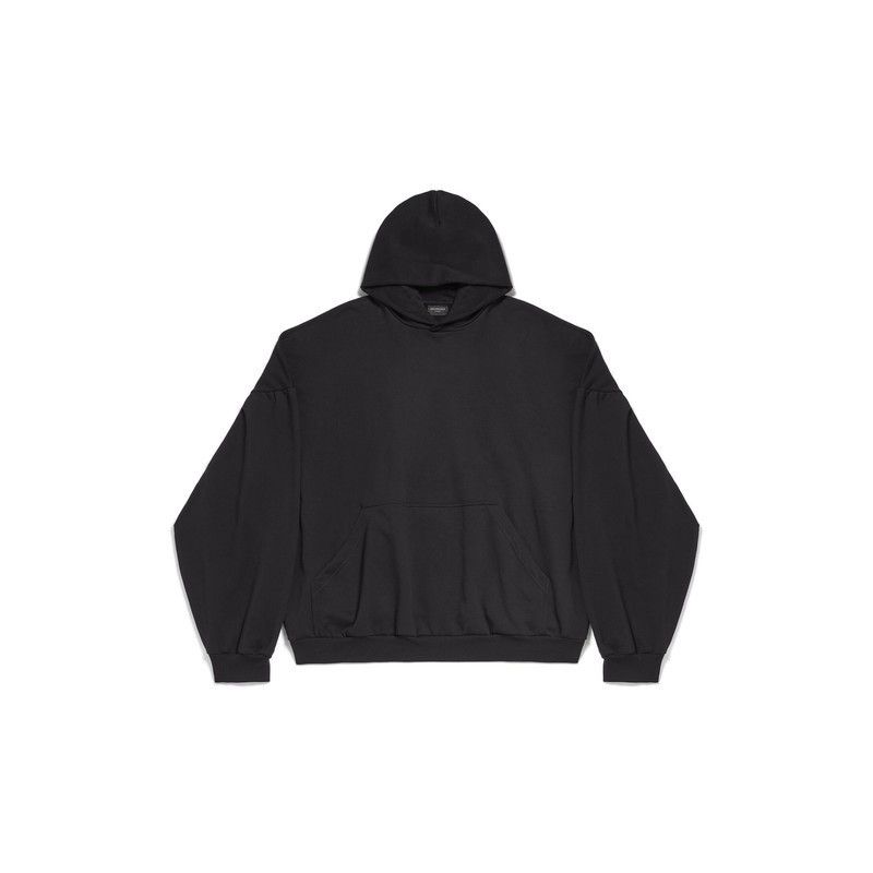 Balenciaga o1s1rm1125 Handwritten Round Hoodie Oversized in Black Size XS / US 0-2 / IT 36-38 - 1 Thumbnail