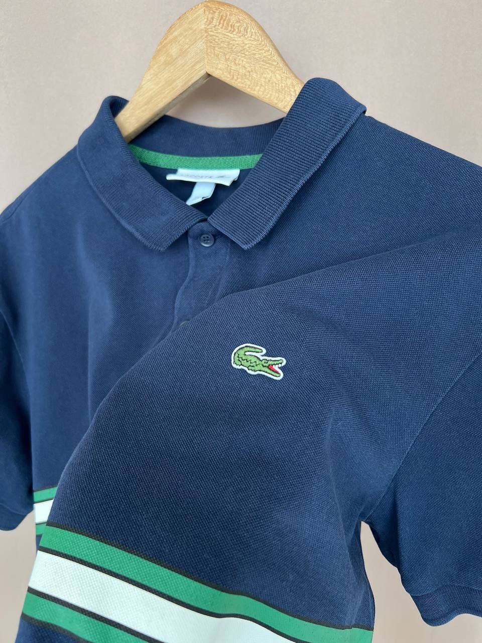 Lacoste Lacoste Ribbon Striped Regular Fit Pique Polo Shirt Mens M Size US M / EU 48-50 / 2 - 10 Thumbnail