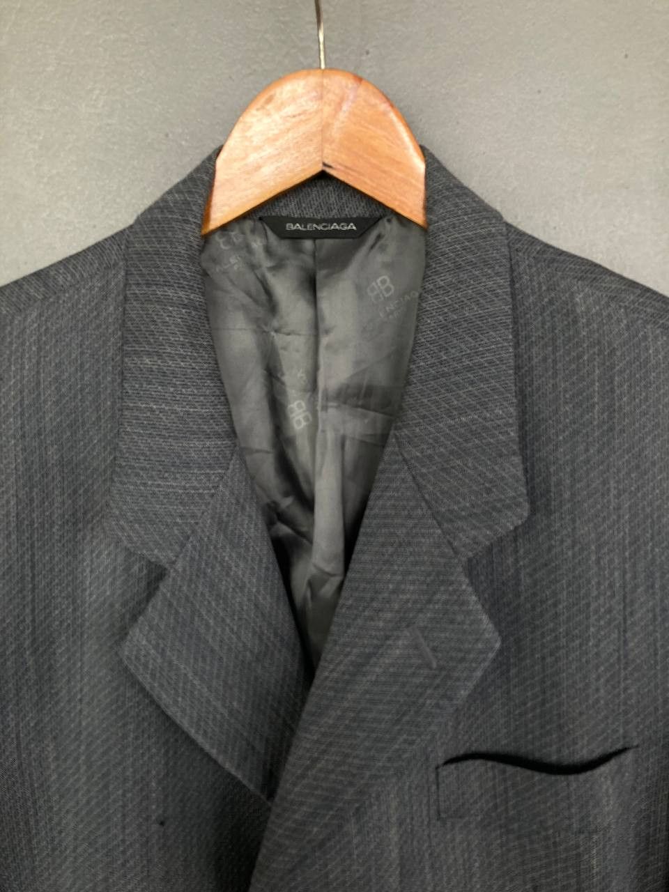 Balenciaga Balenciaga Wool Suit Jacket Size US L / EU 52-54 / 3 - 3 Thumbnail
