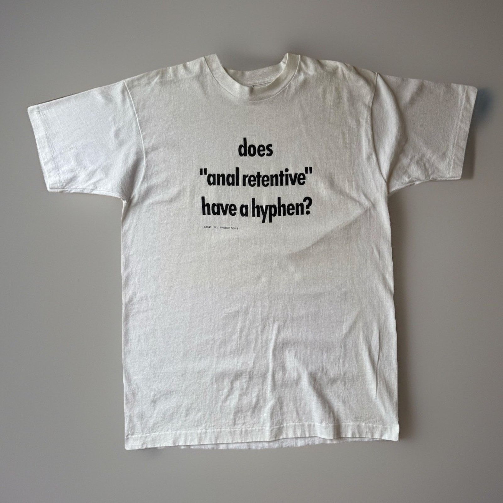 Vintage Vintage Anal Retentive Shirt White Made in USA Comedy Movie Size US XL / EU 56 / 4 - 1 Thumbnail