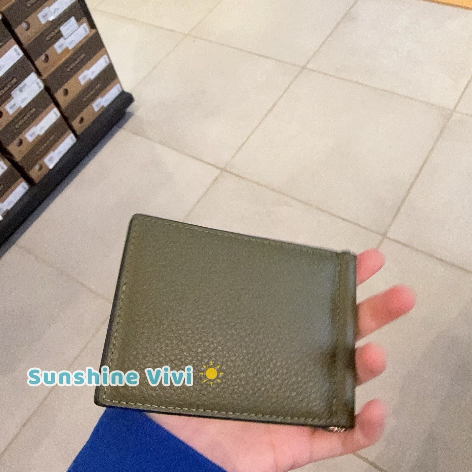 Coach NWT Coach Slim Money Clip Billfold Wallet CH090 Olive Size ONE SIZE - 4 Thumbnail