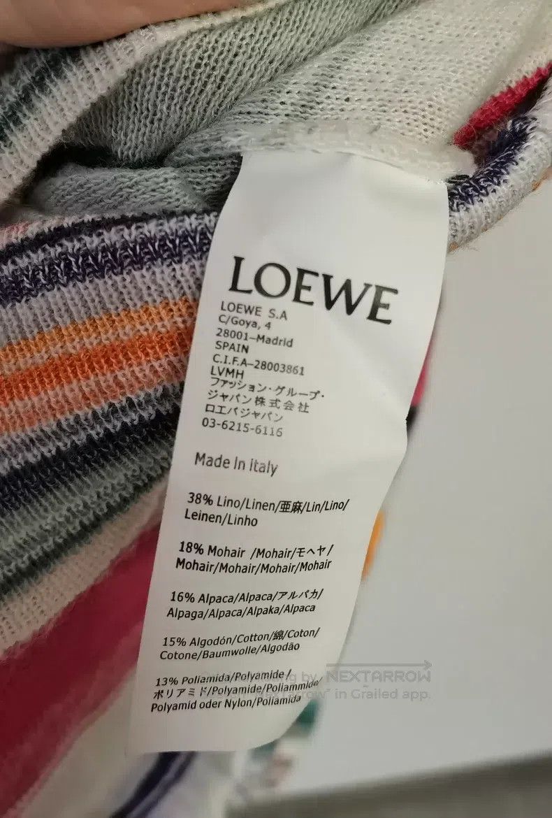 Loewe Loewe Rainbow striped linen cardigan Size M / US 6-8 / IT 42-44 - 4 Thumbnail