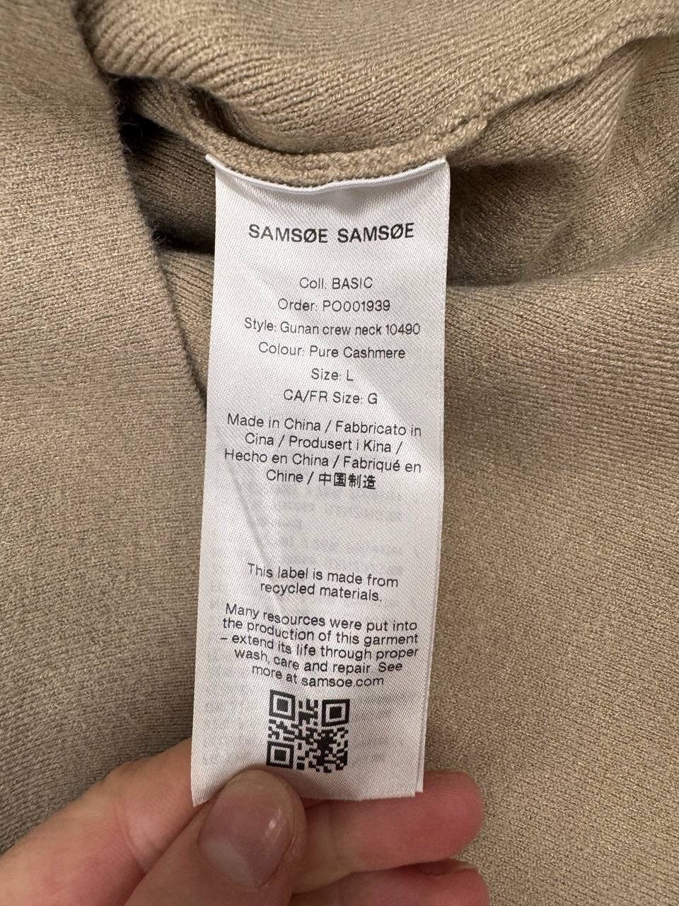 Samsoe Samsoe Samsøe Samsøe Men Cashmere Crewneck Sweater Beige Size Large Size US L / EU 52-54 / 3 - 5 Thumbnail