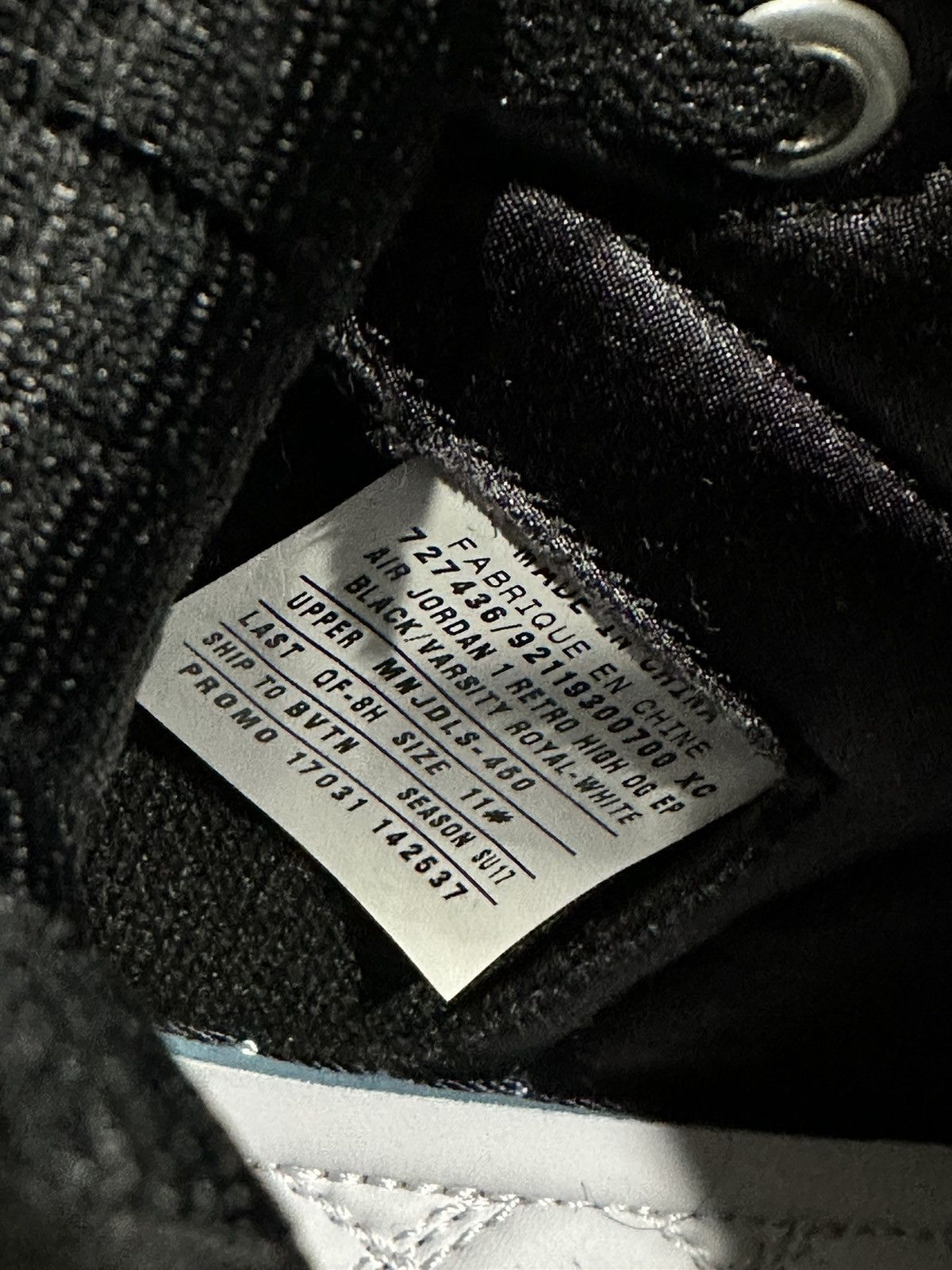 Jordan Brand Air Jordan 1 Retro High EP Satin Royal Promo Sample Sneakers Size US 11 / EU 44 - 15 Thumbnail