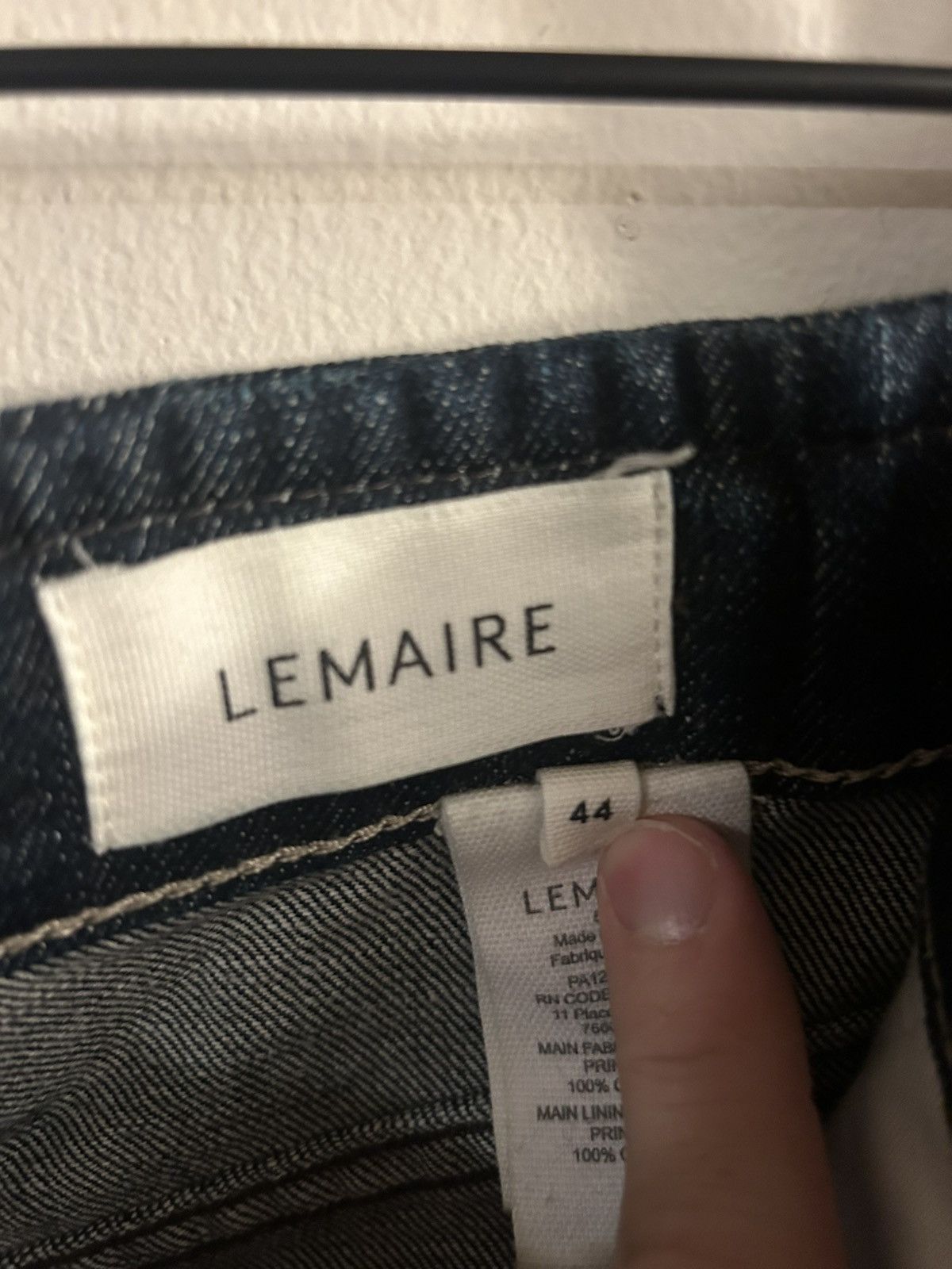 Lemaire PLEATED WORKWEAR PANTS Heavy indigo denim french baggy pleat Size US 30 / EU 46 - 7 Thumbnail