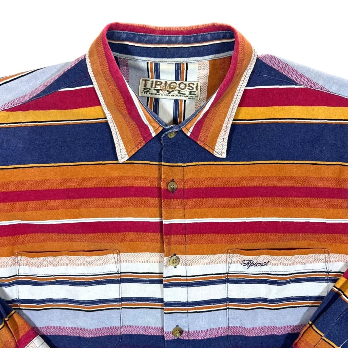 Vintage VINTAGE TIPICOSI STYLE Colour Block Multi Striped Long Sleeve Shirt Small Medium Shirt Mens Subscribers Size US S / EU 44-46 / 1 - 3 Thumbnail