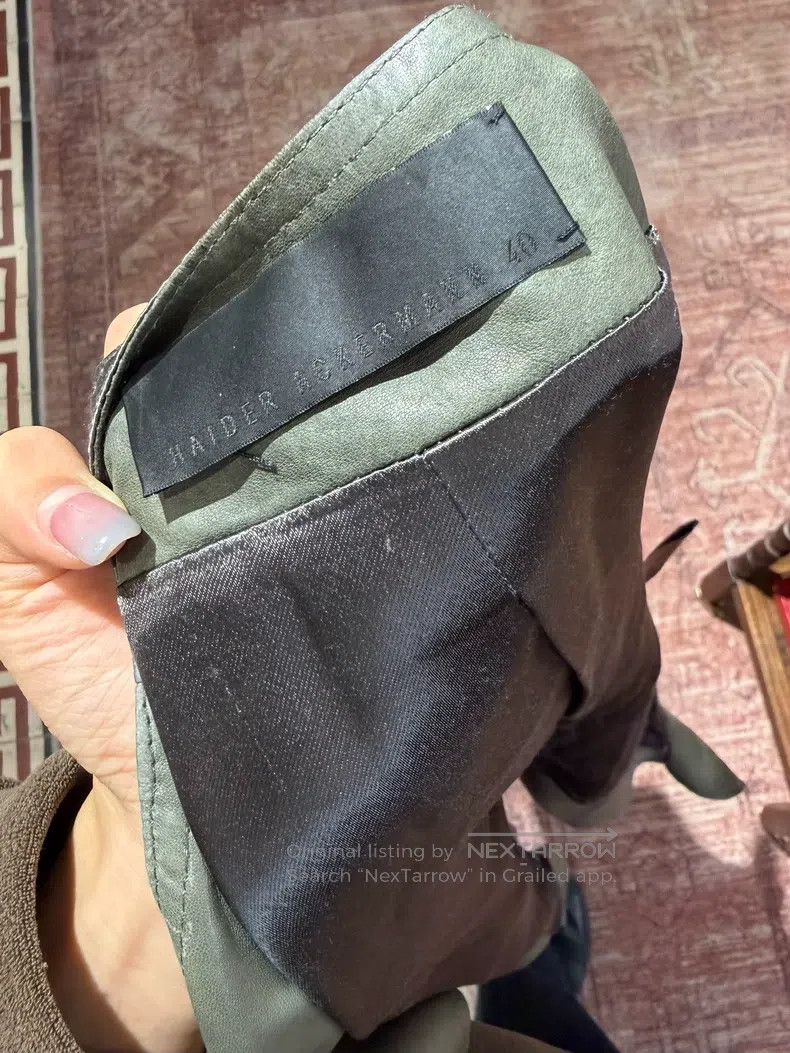 Haider Ackermann Haider Ackermann Olive Green Lamb Vest Size US XXS / EU 40 - 7 Thumbnail